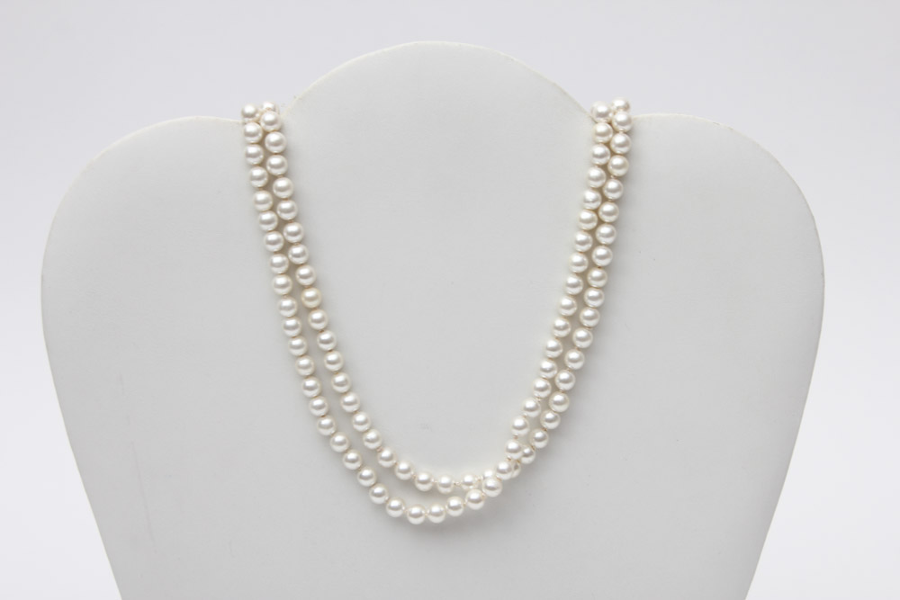 Costume Jewelry Including a Cultured Pearl Necklace