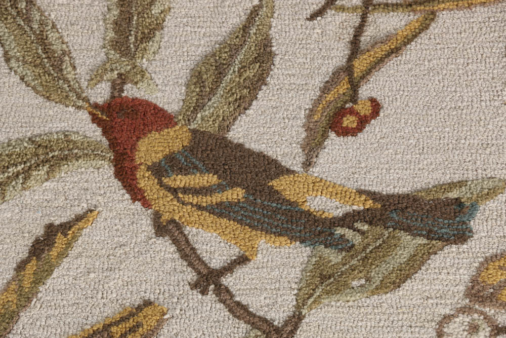 Pottery Barn "Spring Sparrow" Hooked Rug