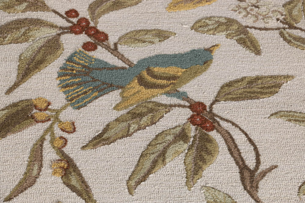 Pottery Barn "Spring Sparrow" Hooked Rug