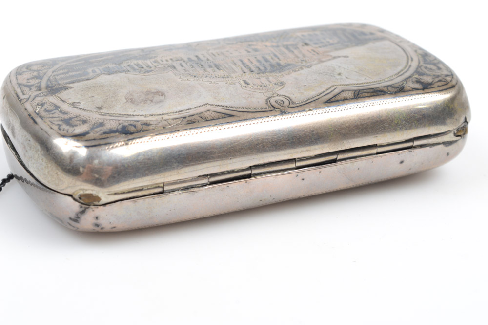 Antique Russian .875 Silver and Niello Purse