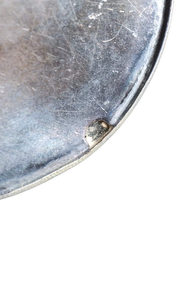 Antique Weighted Silver Plate Oil Lamp