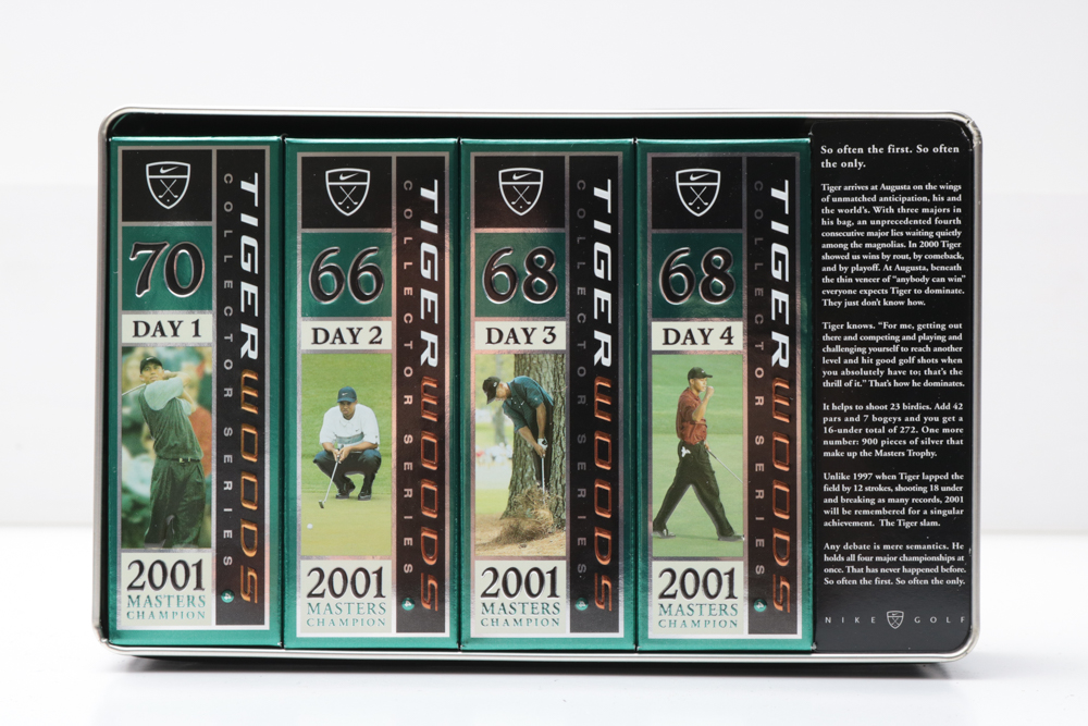 Tiger Woods Collector Series 16 Under 2001 Masters Golf Ball Set