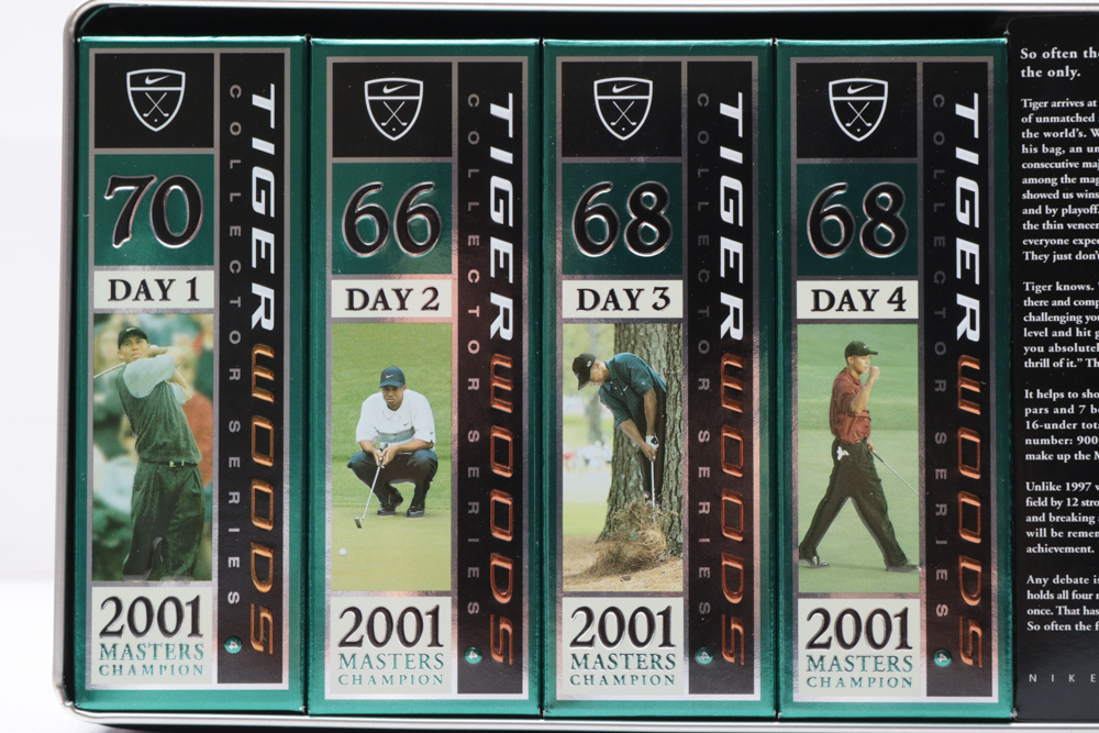 Tiger Woods Collector Series 16 Under 2001 Masters Golf Ball Set