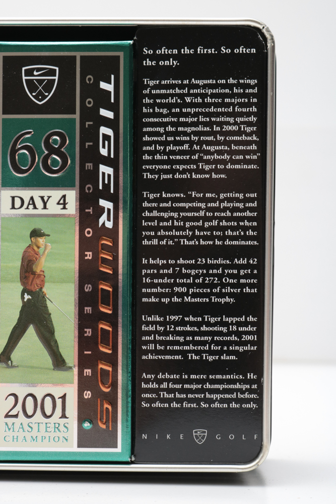 Tiger Woods Collector Series 16 Under 2001 Masters Golf Ball Set