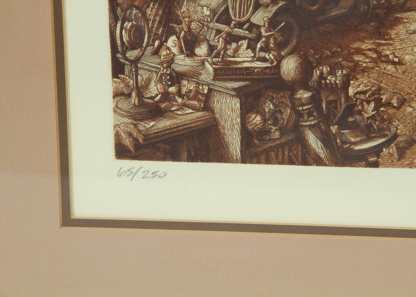 Lithograph Print on Paper "At the Flea Market"