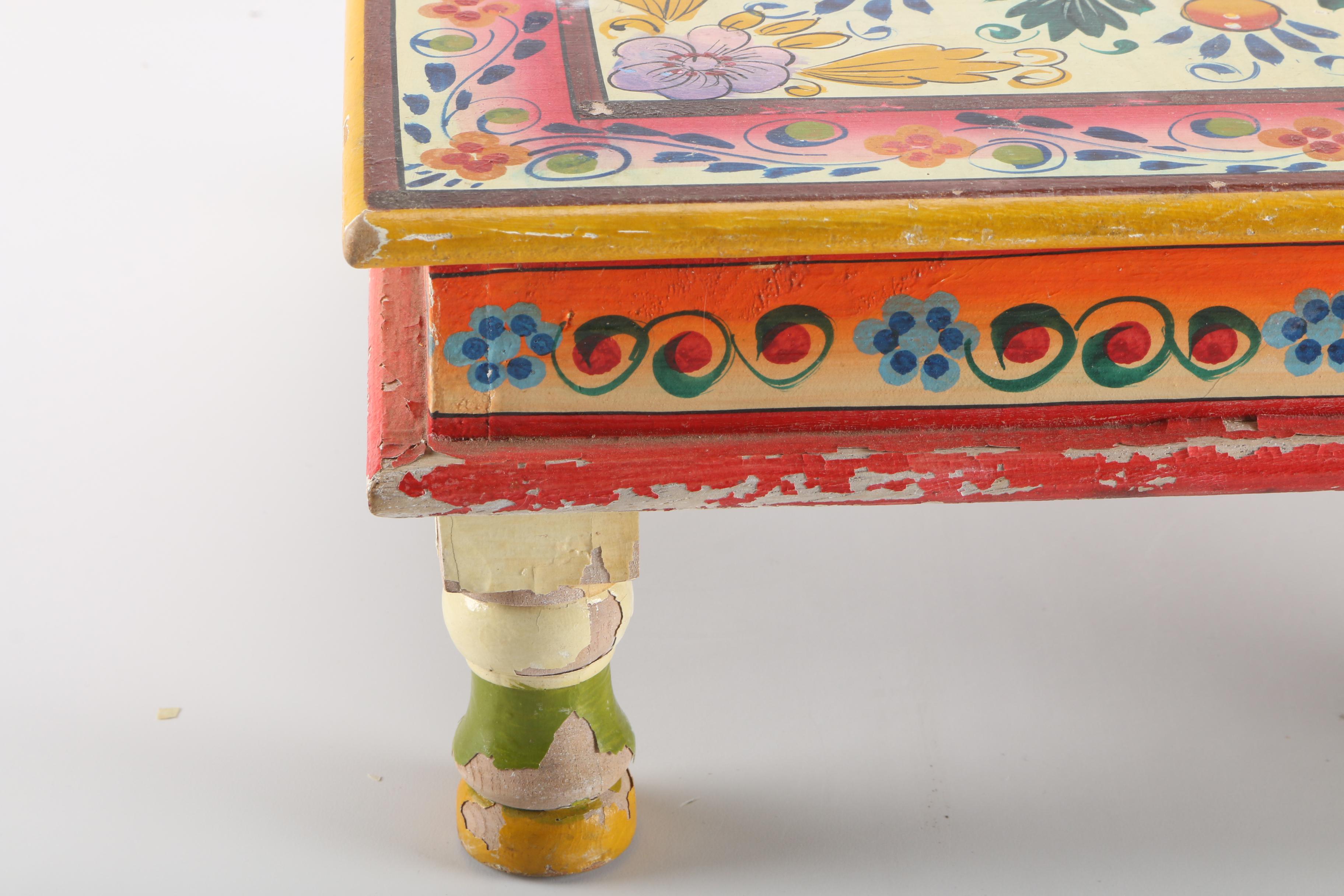 Wooden Floral Motif Table