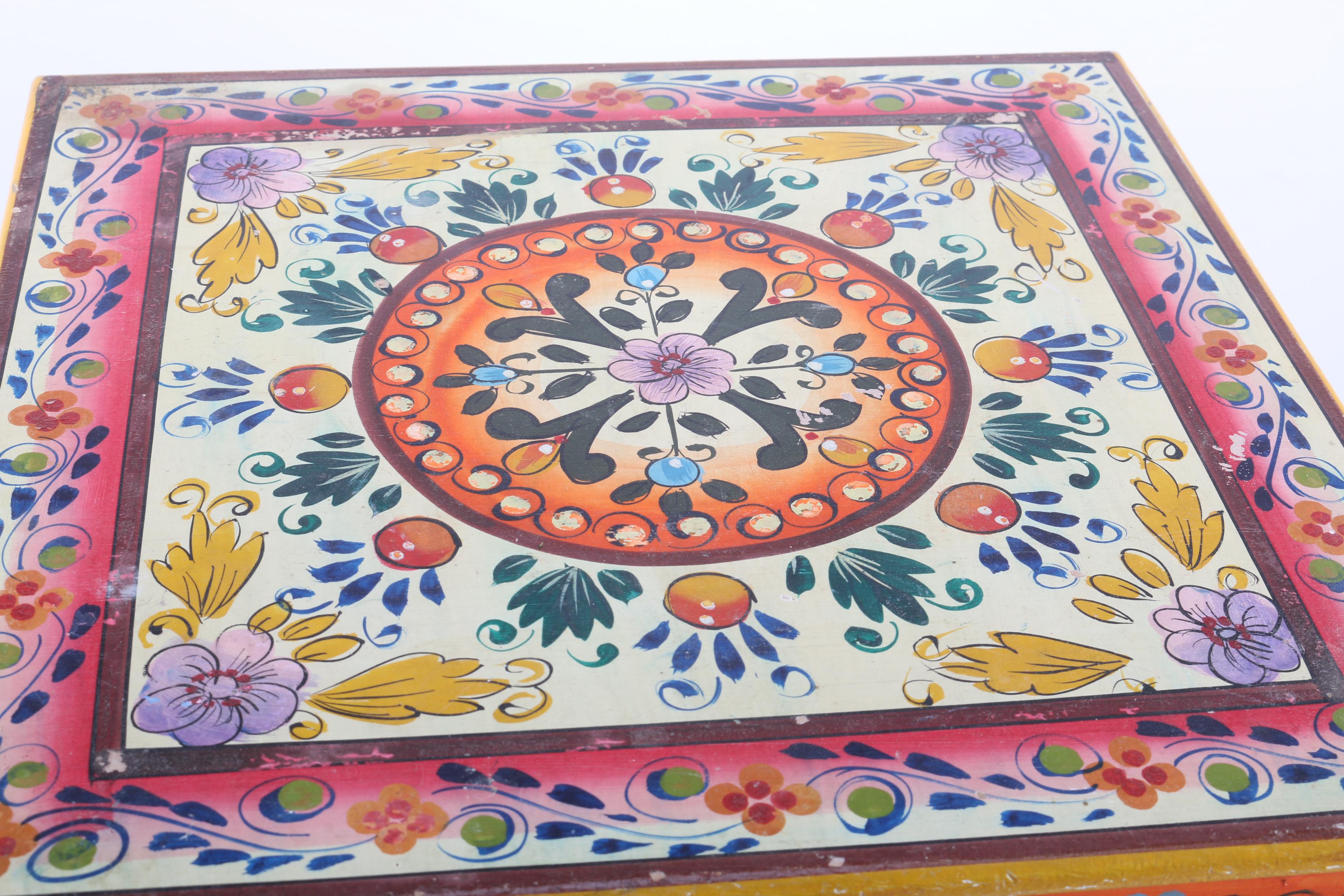 Wooden Floral Motif Table