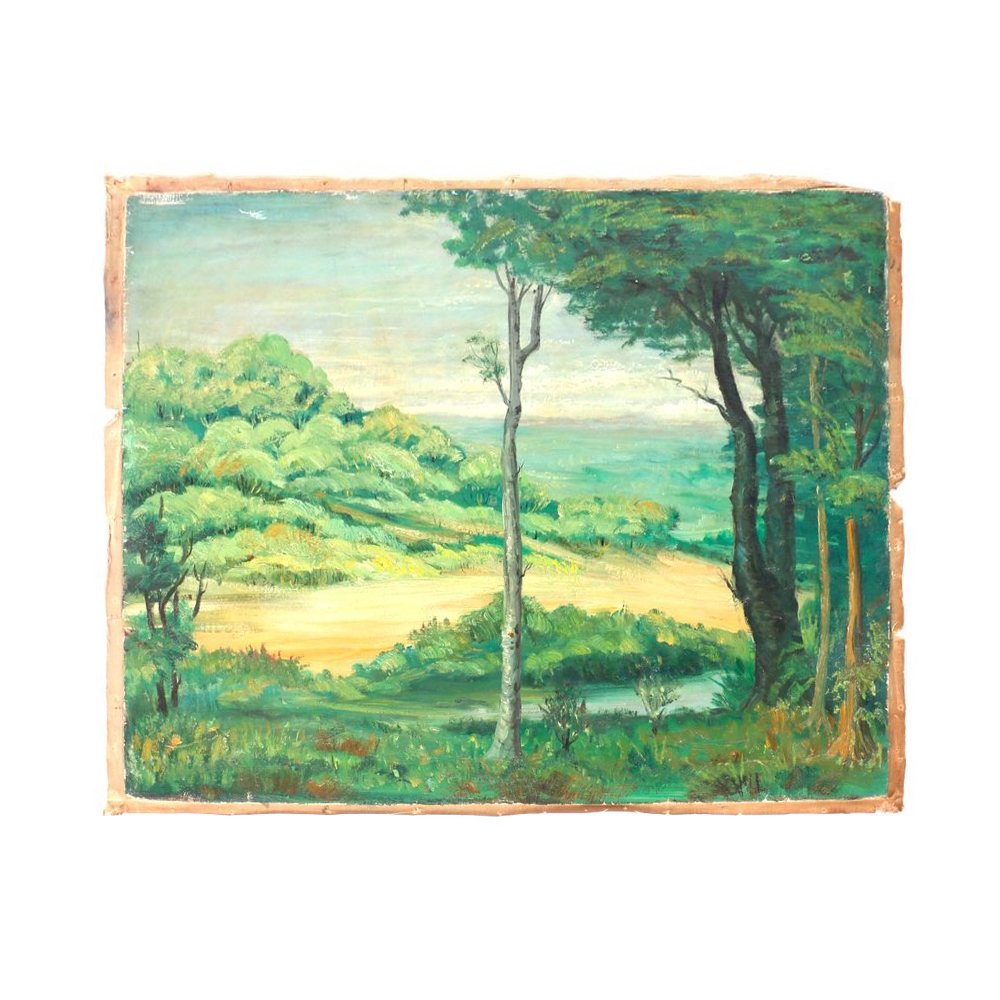 Albert Pels Oil Painting on Unstretched Canvas Ohio Landscape