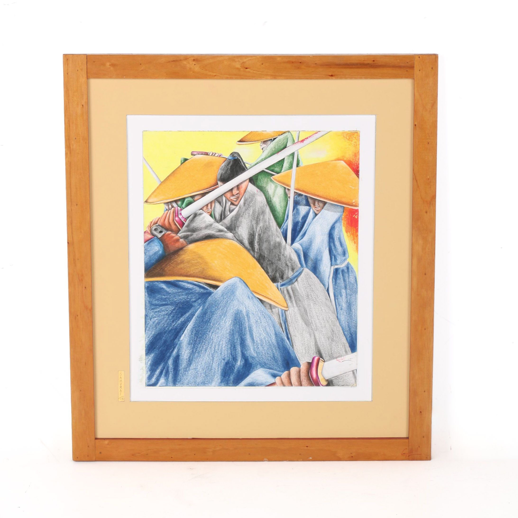 Mark Campbell Colored Pencil Drawing on Paper "Samurai"