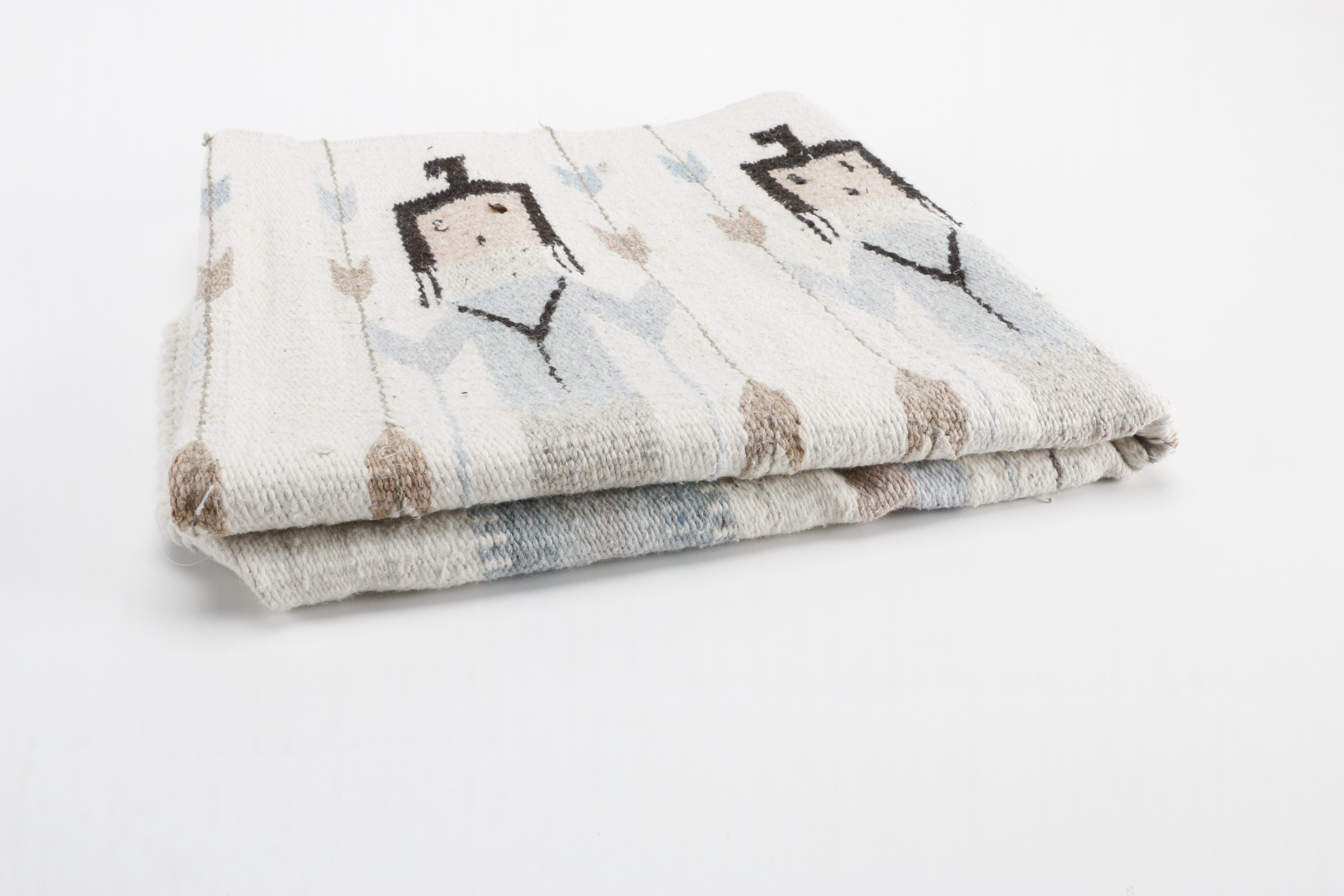 Wool Hand Woven Native American Yei-Style Rug