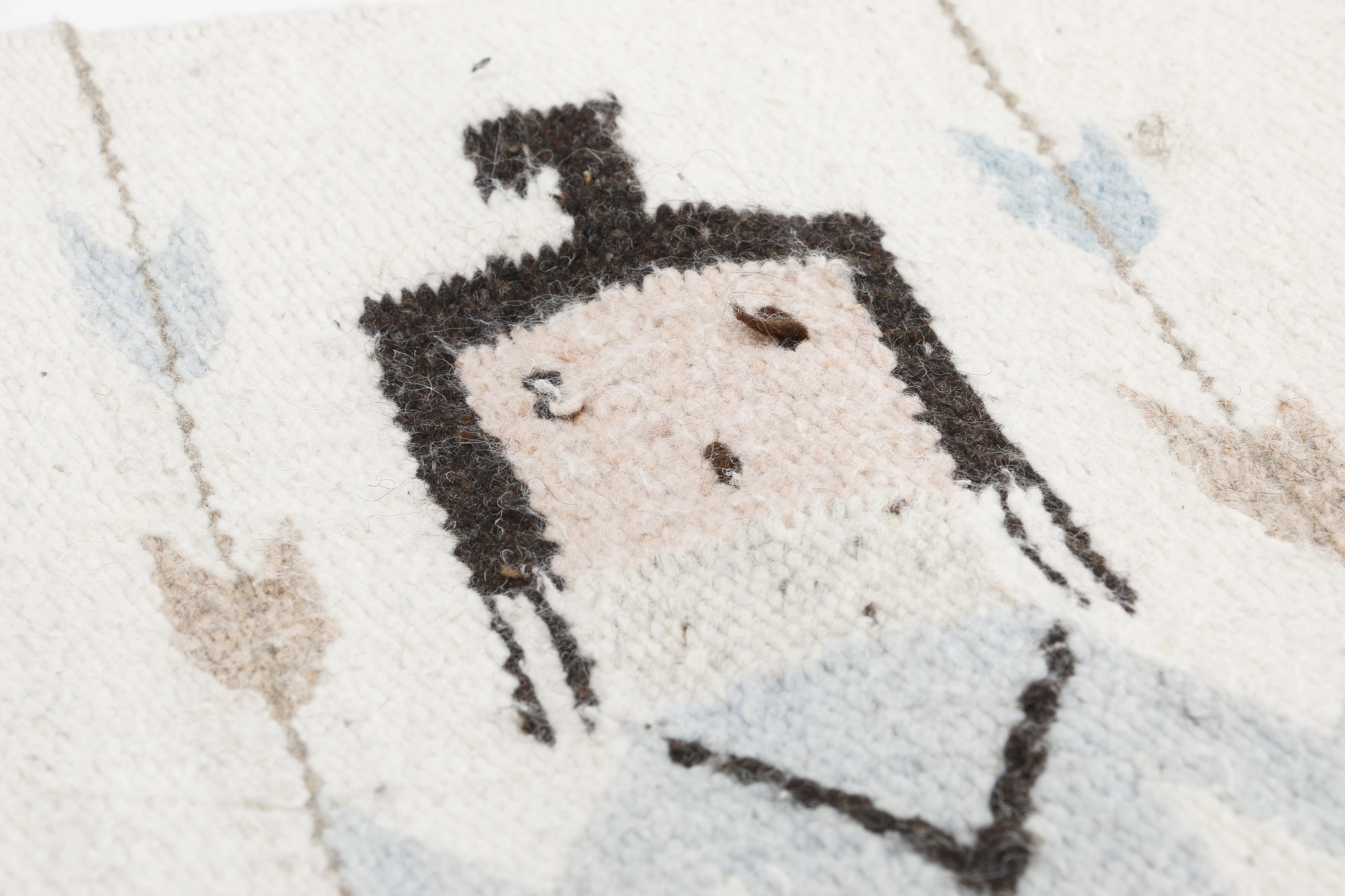 Wool Hand Woven Native American Yei-Style Rug