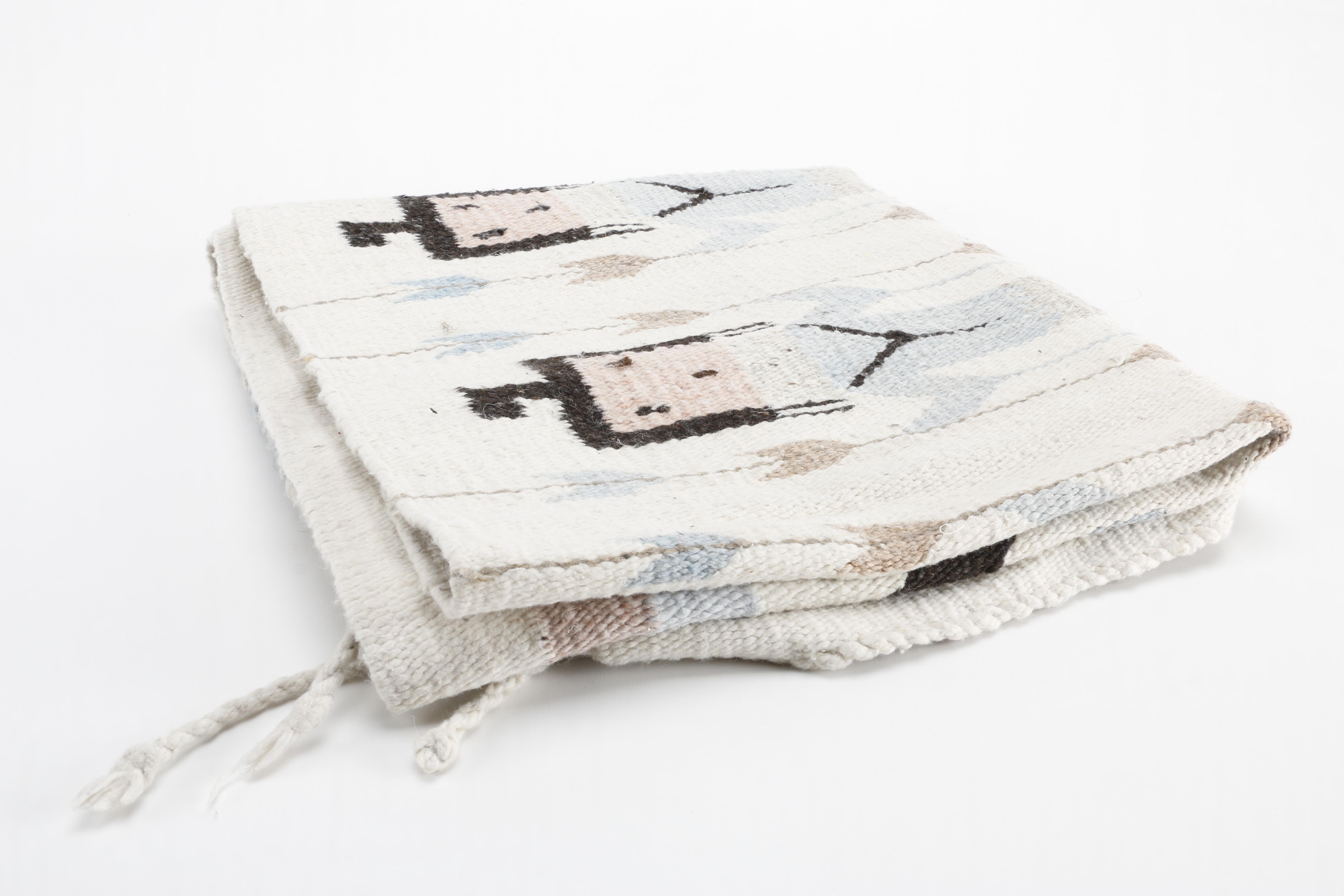 Wool Hand Woven Native American Yei-Style Rug