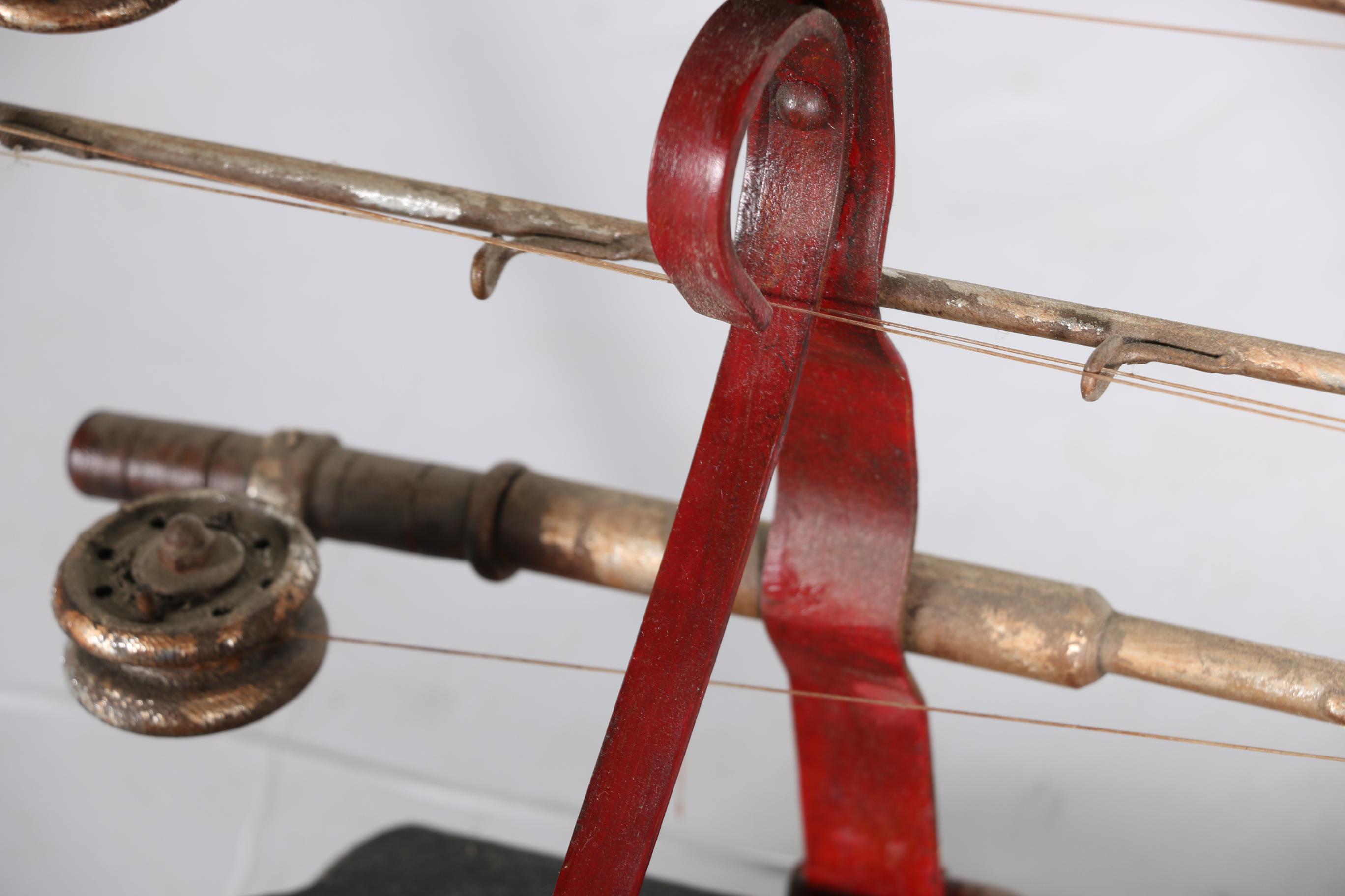 Hand-Painted Vintage Rack Made With Fishing Rods