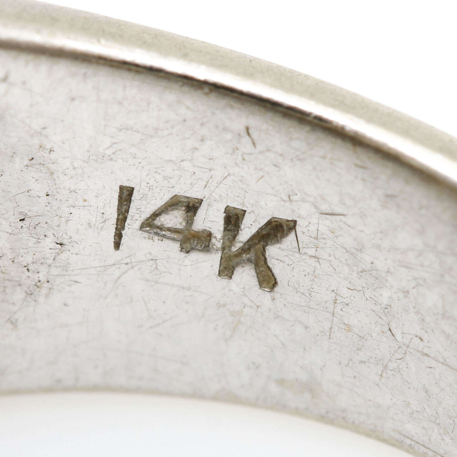 14K White Gold Gemstone Ring