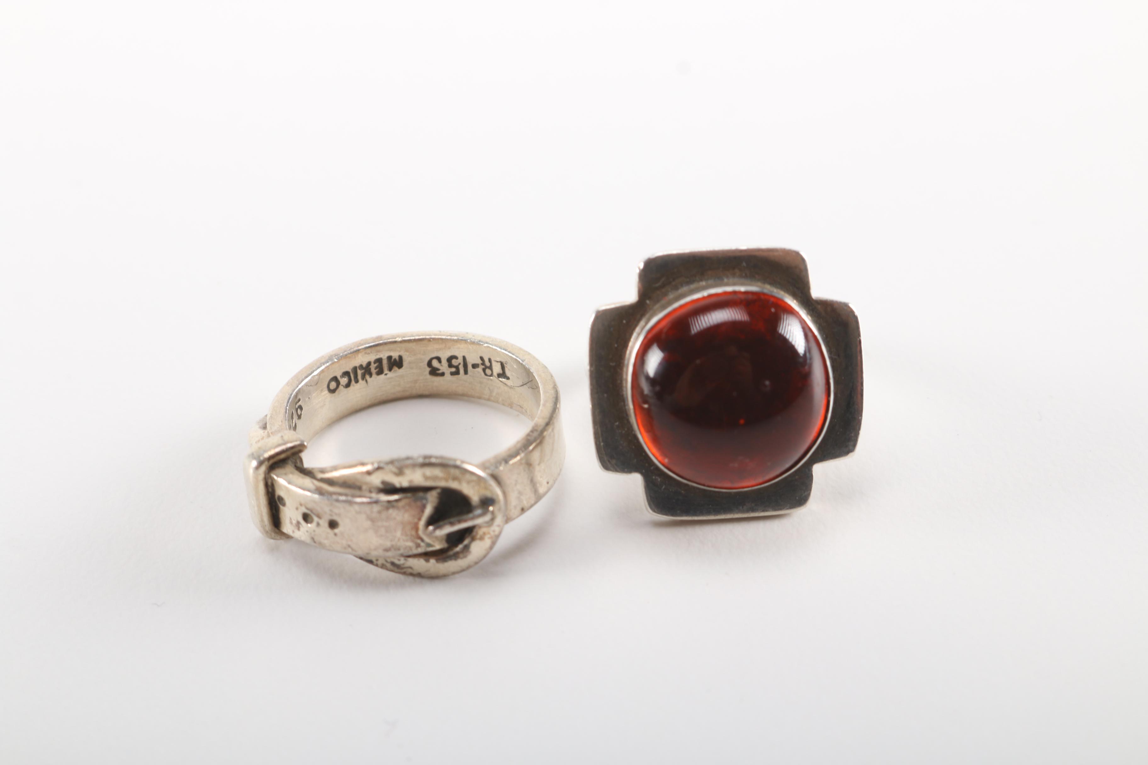 Sterling Silver Jewelry Including Versani and Vintage Mexican Artisan Pieces