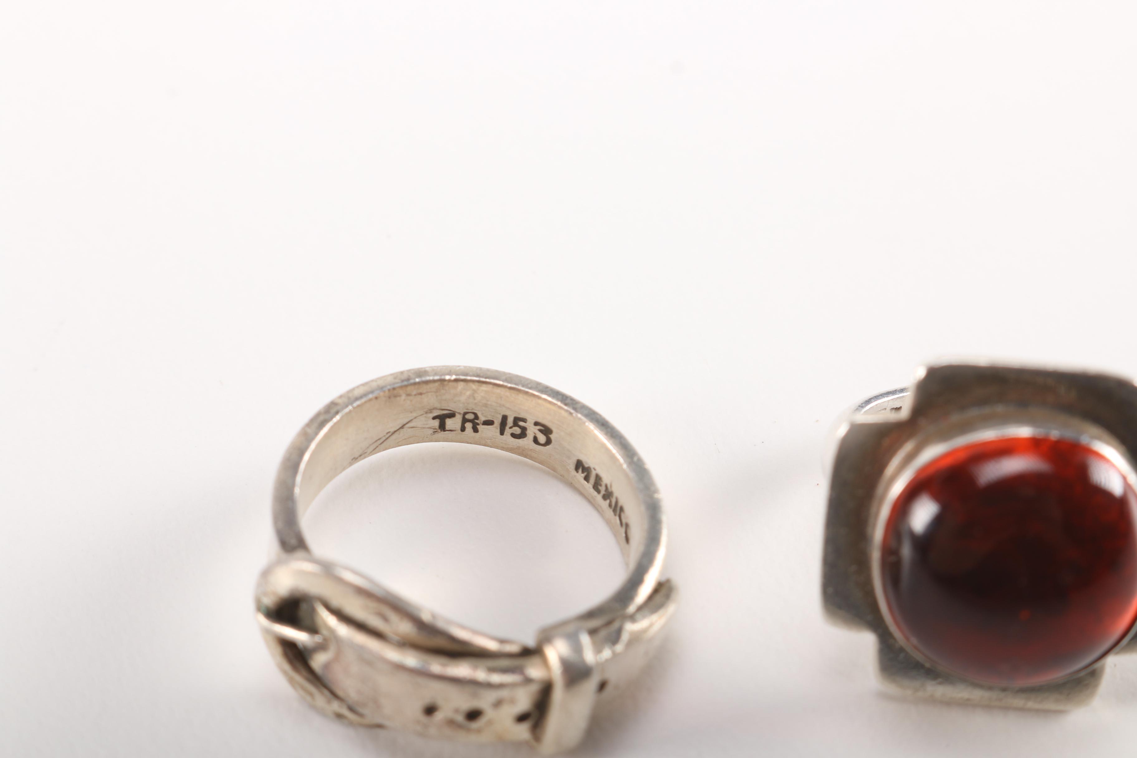 Sterling Silver Jewelry Including Versani and Vintage Mexican Artisan Pieces