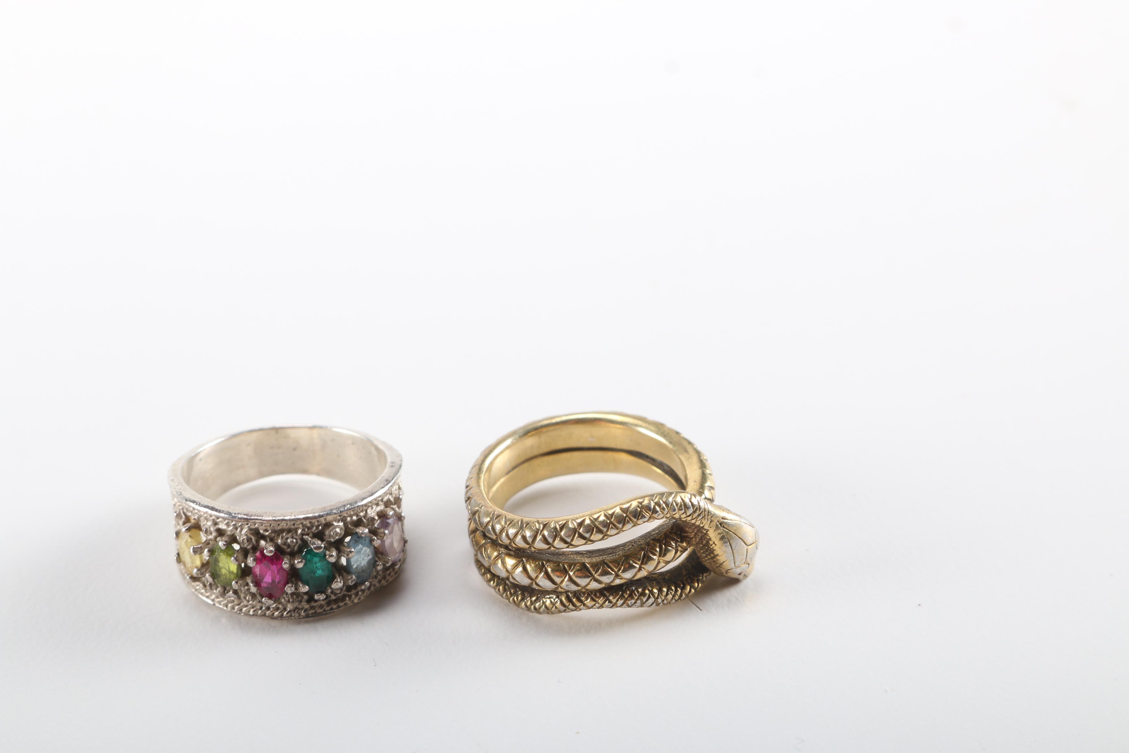 Sterling Silver Jewelry Including Versani and Vintage Mexican Artisan Pieces