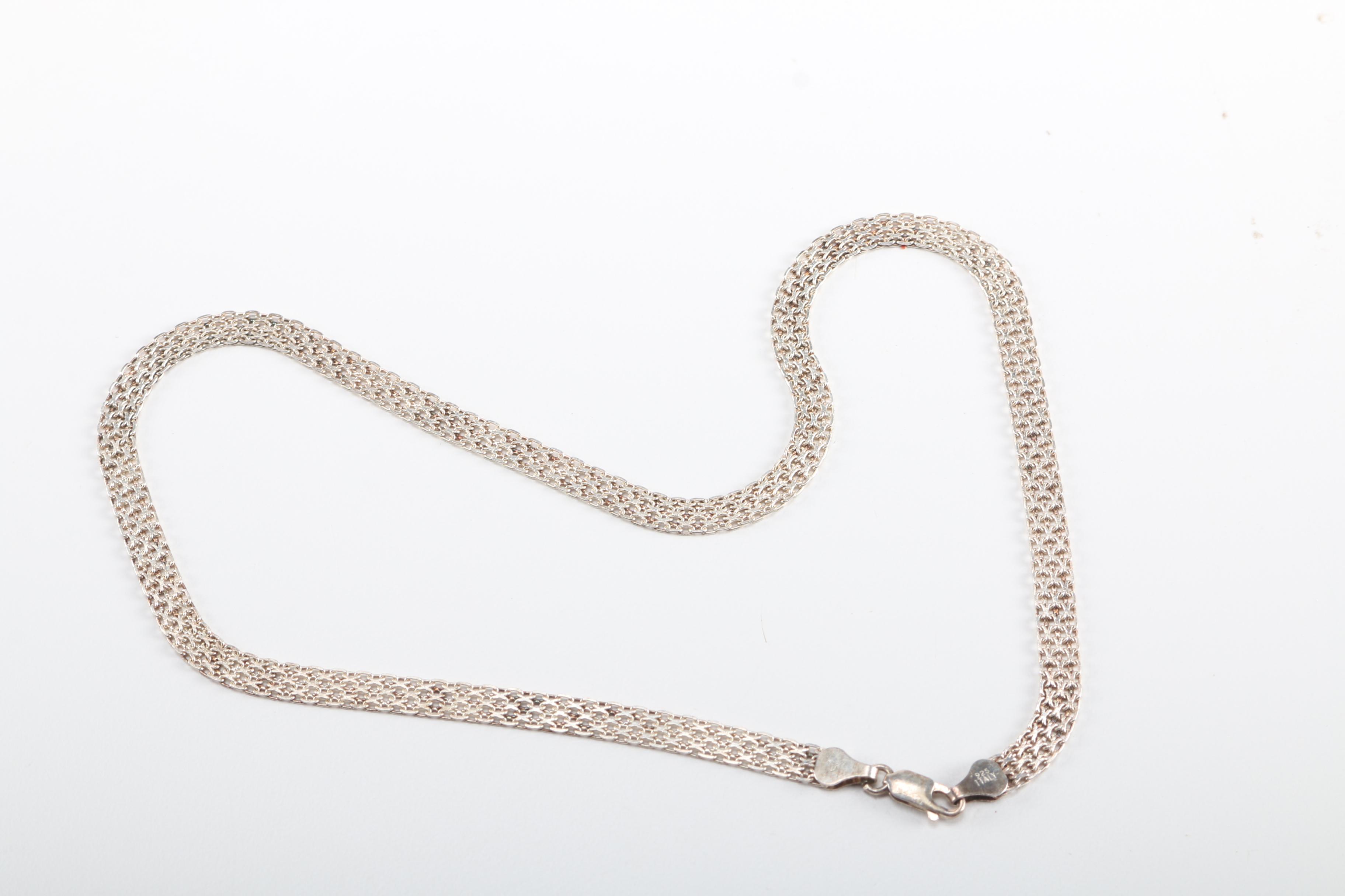 Sterling Silver Jewelry Including Versani and Vintage Mexican Artisan Pieces