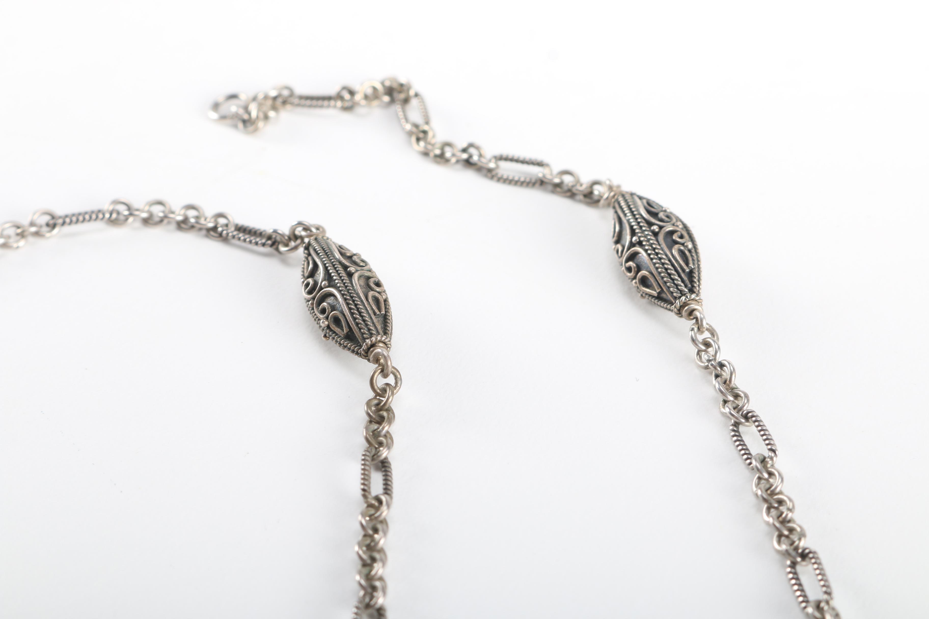 Sterling Silver Lori Bonn Chrysacolla Necklace