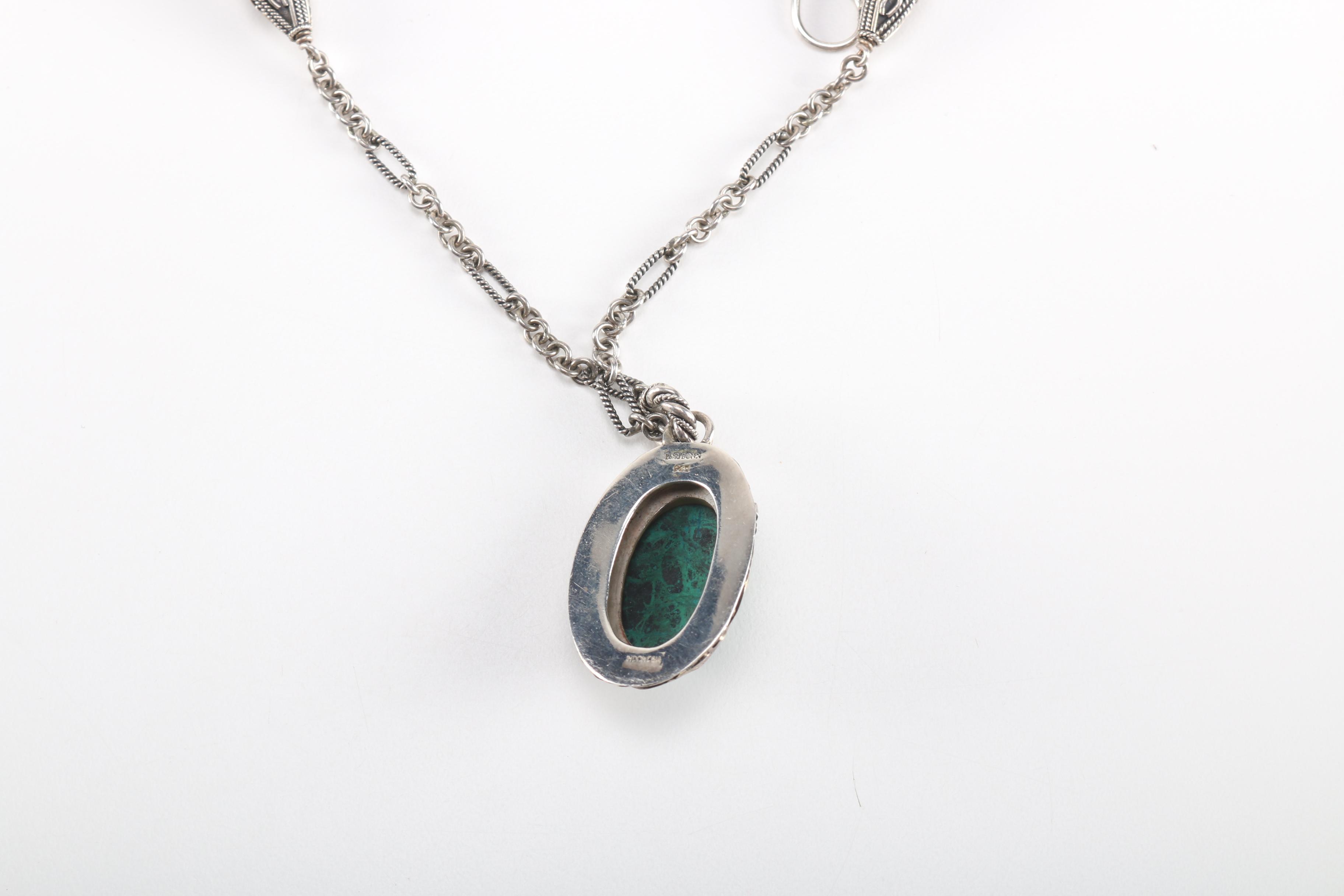 Sterling Silver Lori Bonn Chrysacolla Necklace