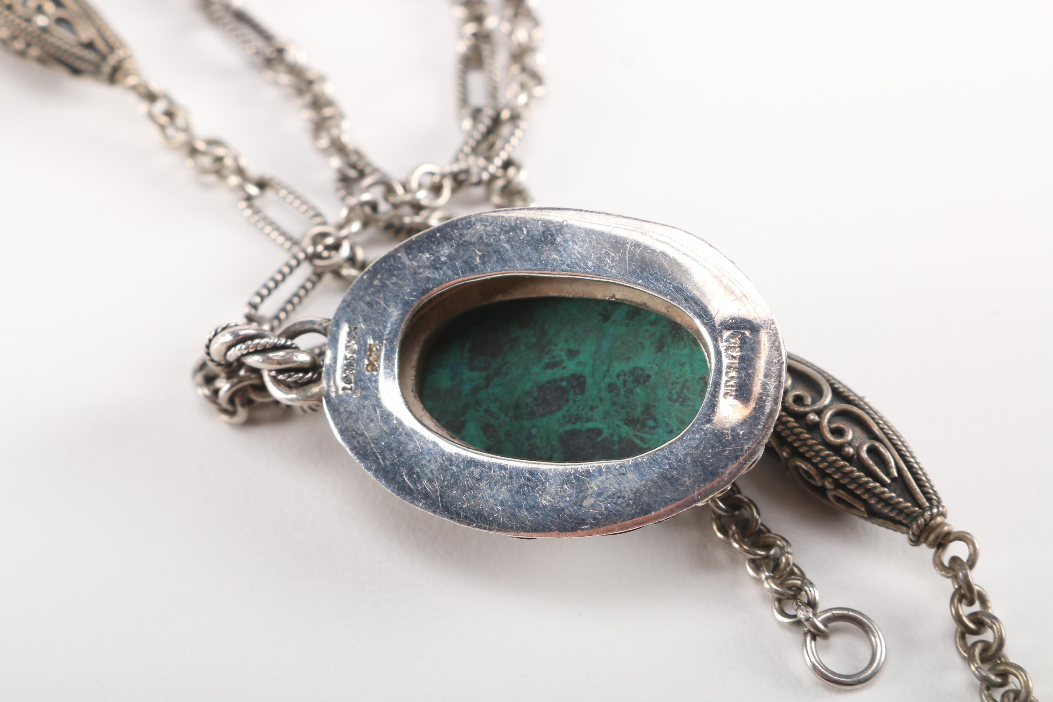 Sterling Silver Lori Bonn Chrysacolla Necklace
