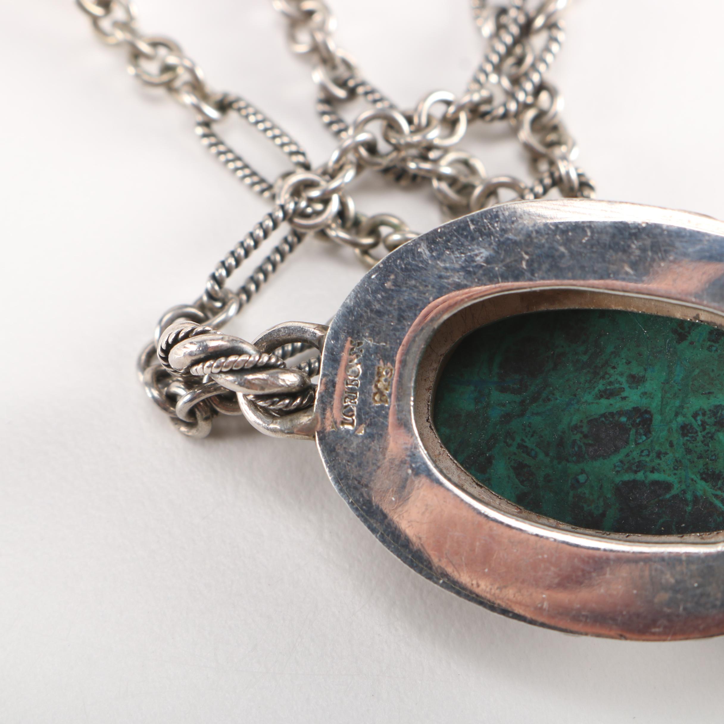 Sterling Silver Lori Bonn Chrysacolla Necklace