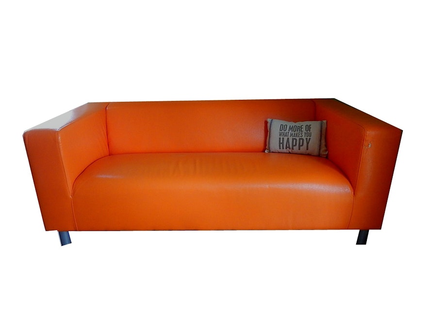 IKEA Klippan Orange Sofa with Pillow
