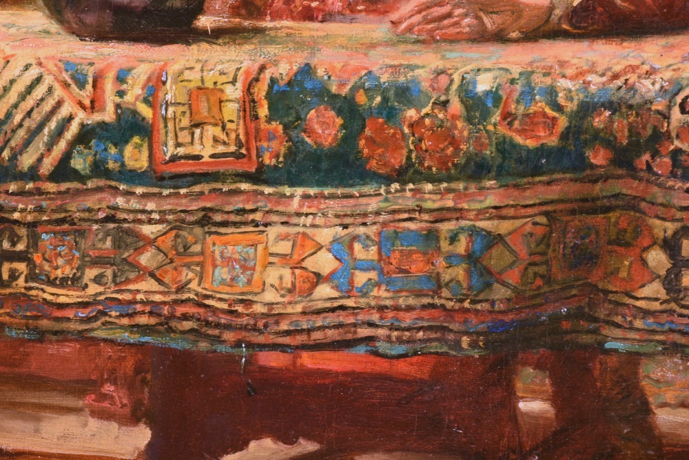 "The Discussion" Original Oil Painting by Edgar Bundy (1862-1922)