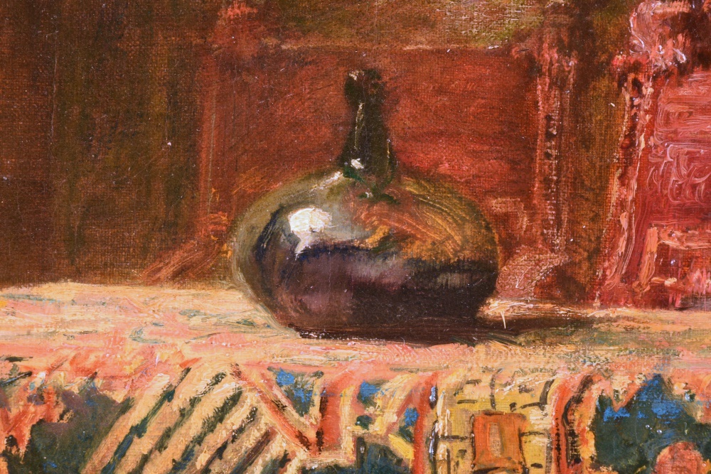 "The Discussion" Original Oil Painting by Edgar Bundy (1862-1922)