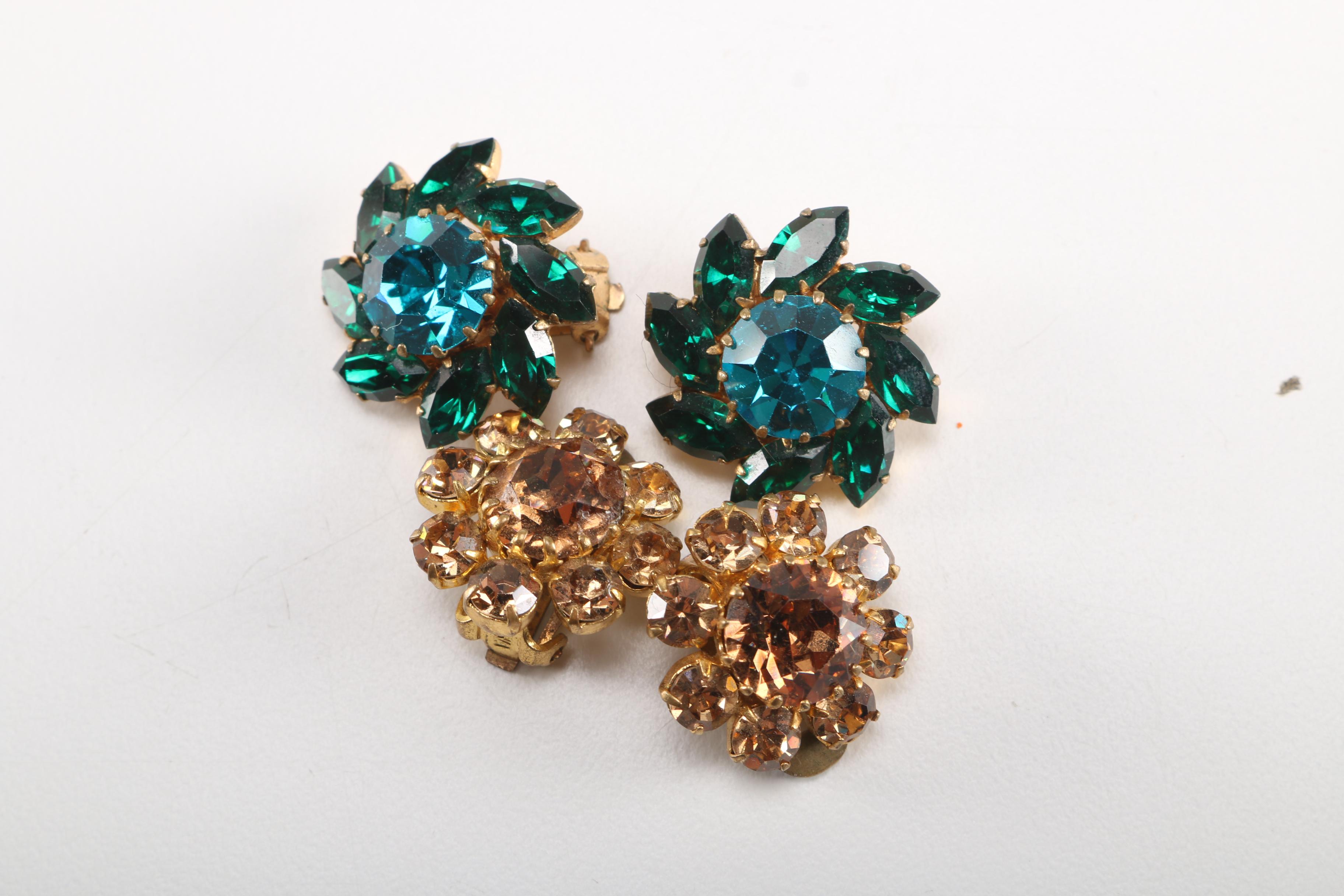 Gold Tone and Beaded Vintage Costume Jewelry Featuring Musi