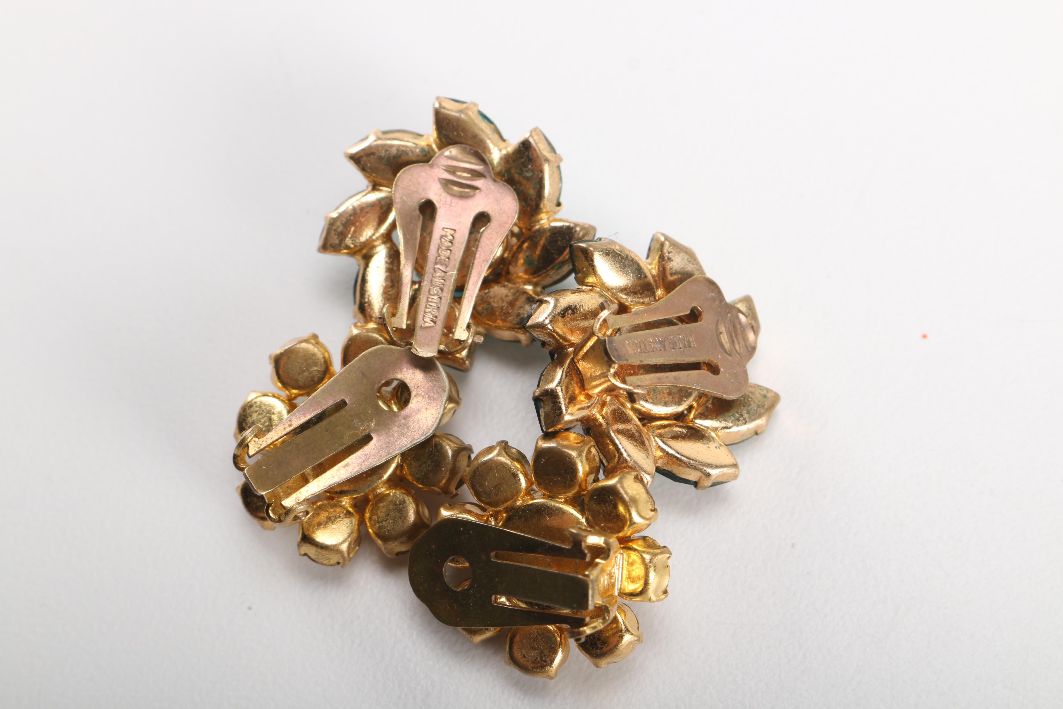 Gold Tone and Beaded Vintage Costume Jewelry Featuring Musi