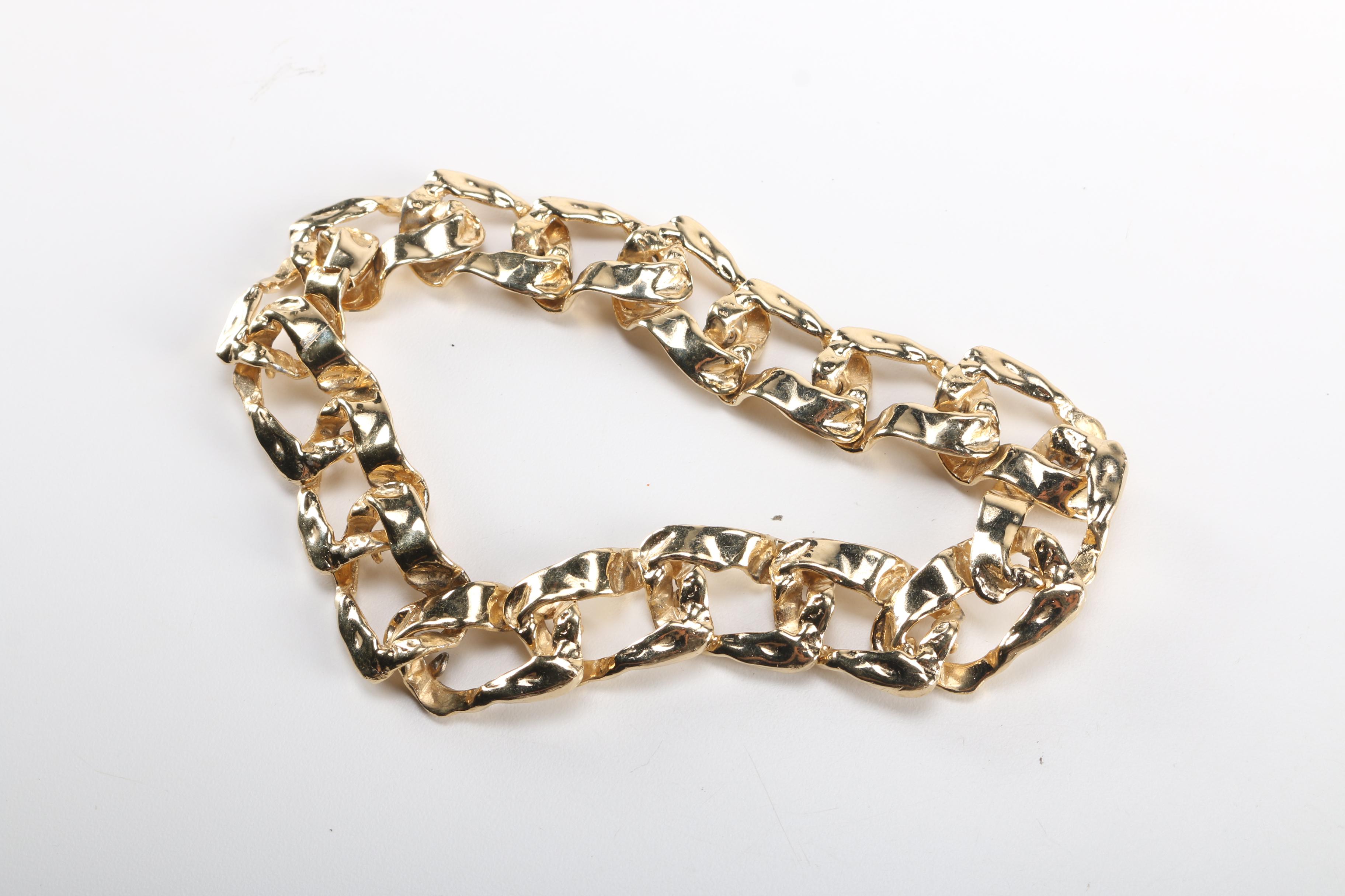 Gold Tone and Beaded Vintage Costume Jewelry Featuring Musi