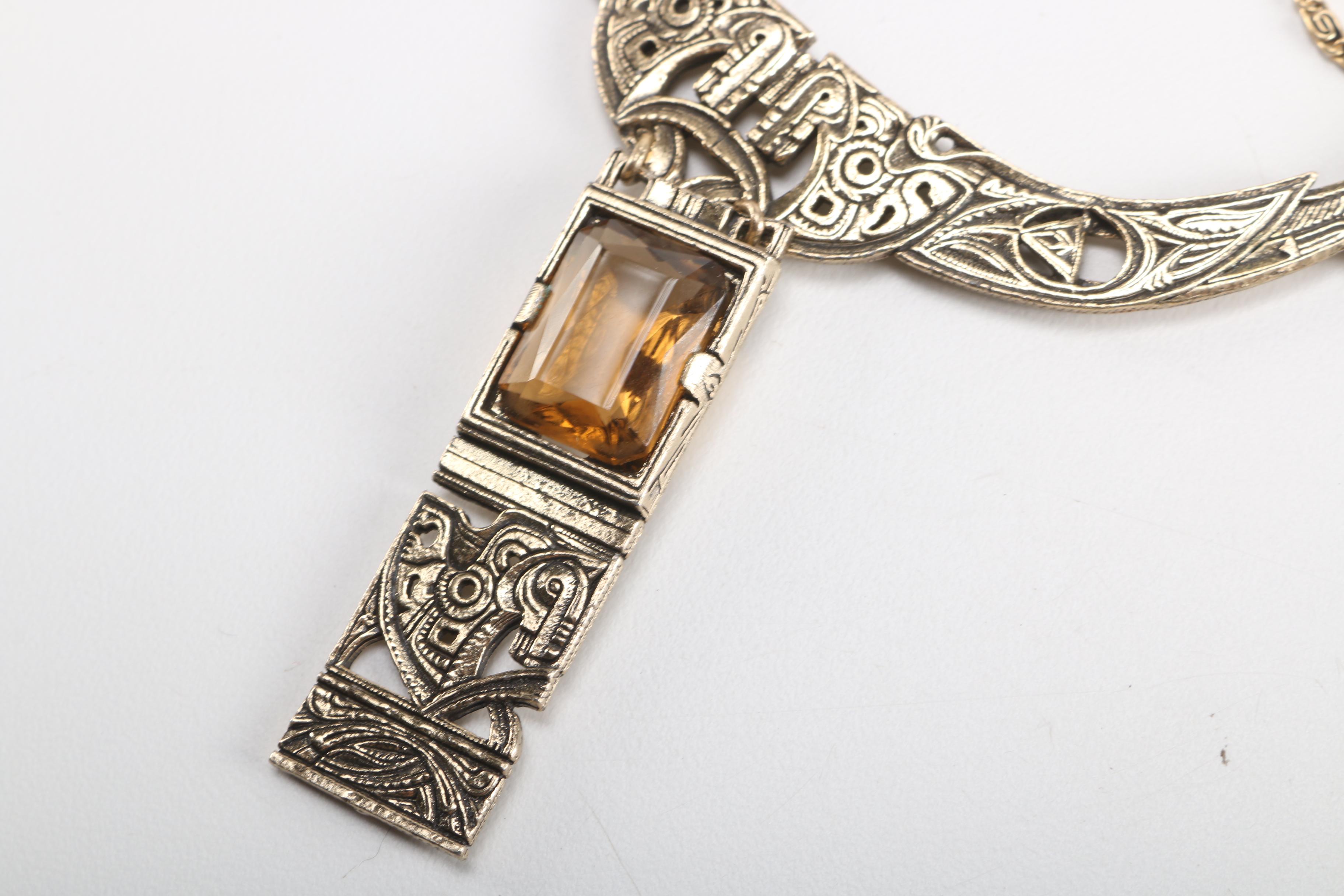 Gold Tone and Beaded Vintage Costume Jewelry Featuring Musi