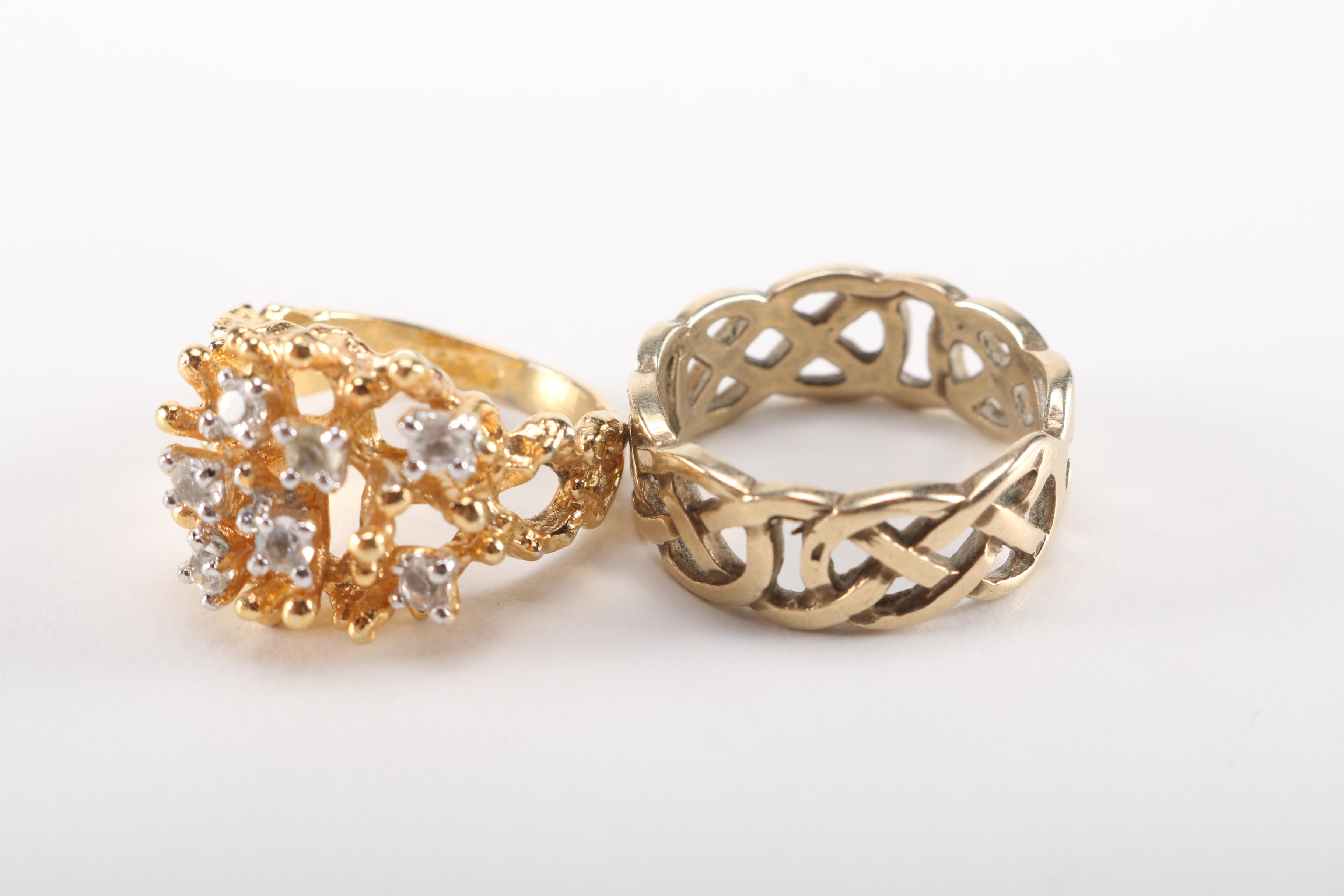 Gold Tone and Beaded Vintage Costume Jewelry Featuring Musi