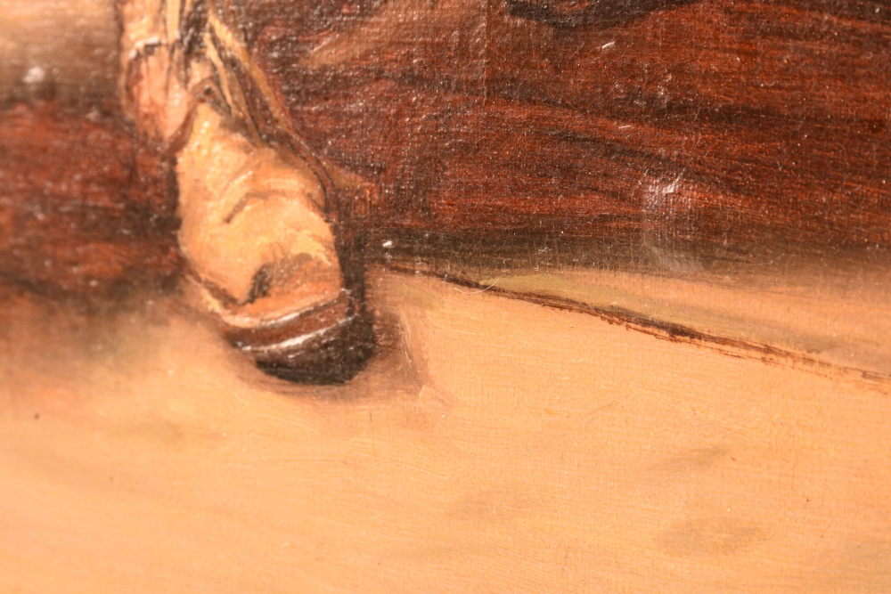 "The Discussion" Original Oil Painting by Edgar Bundy (1862-1922)