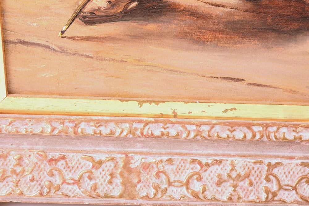 "The Discussion" Original Oil Painting by Edgar Bundy (1862-1922)