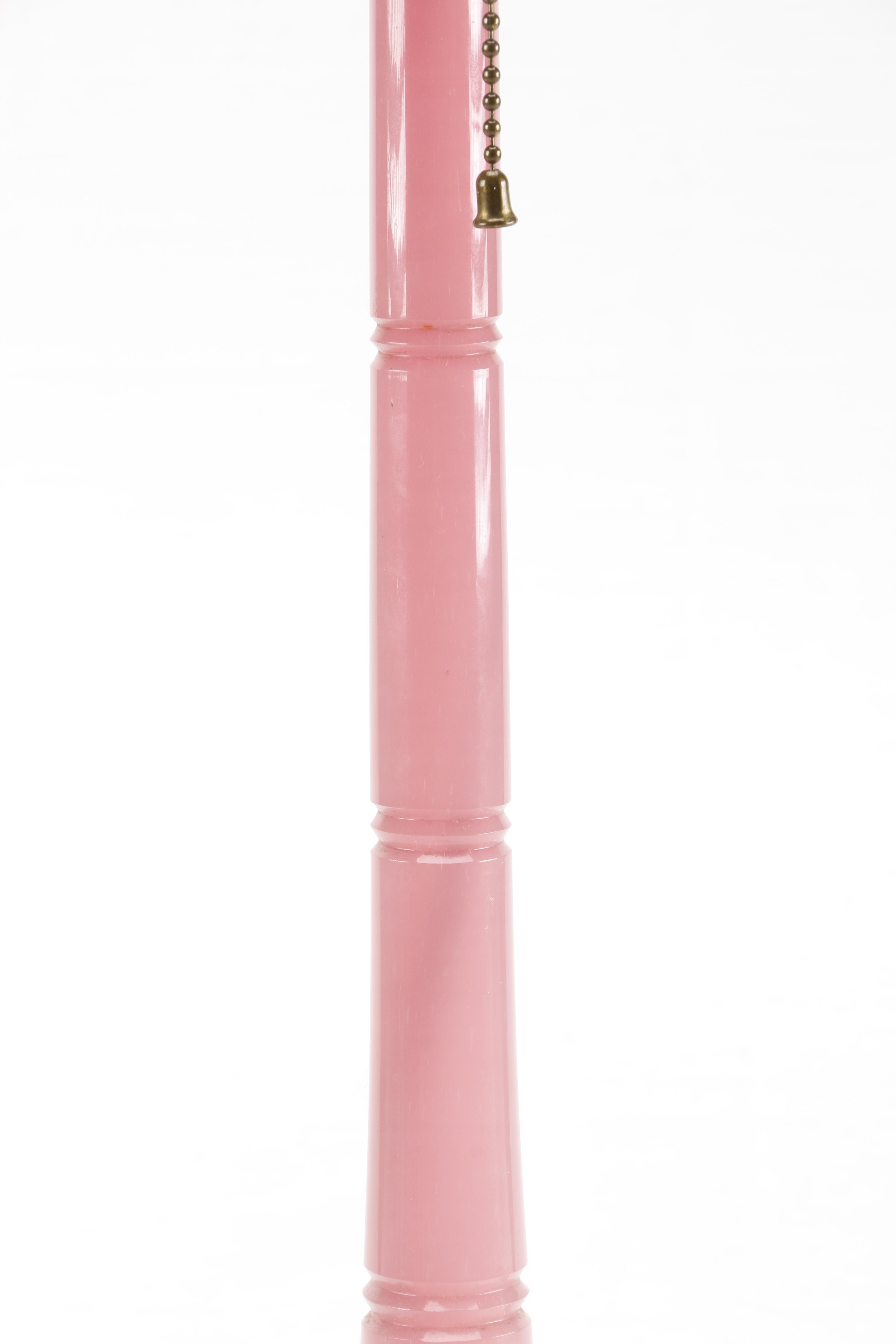 Vintage Pink Glass Lamp