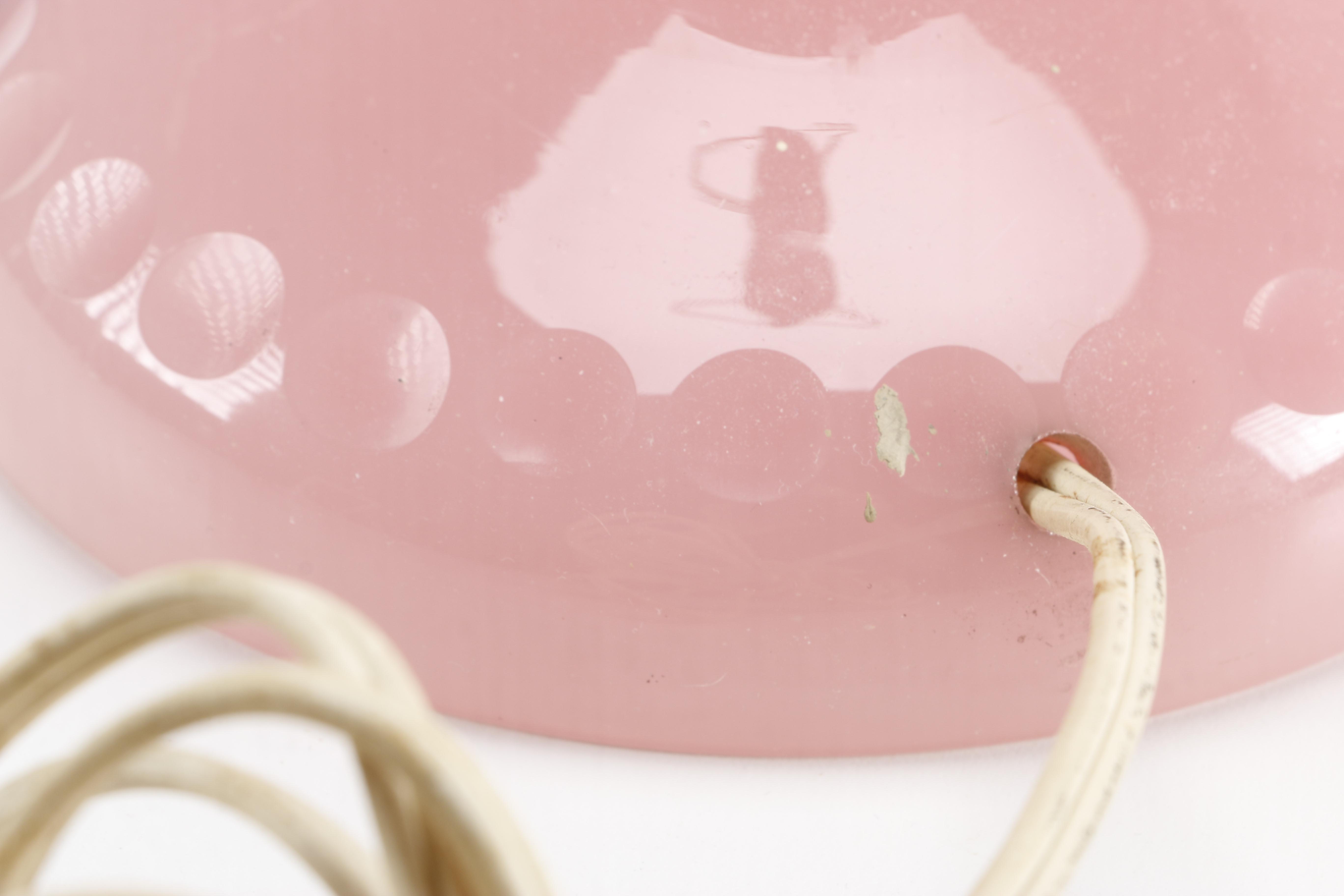 Vintage Pink Glass Lamp