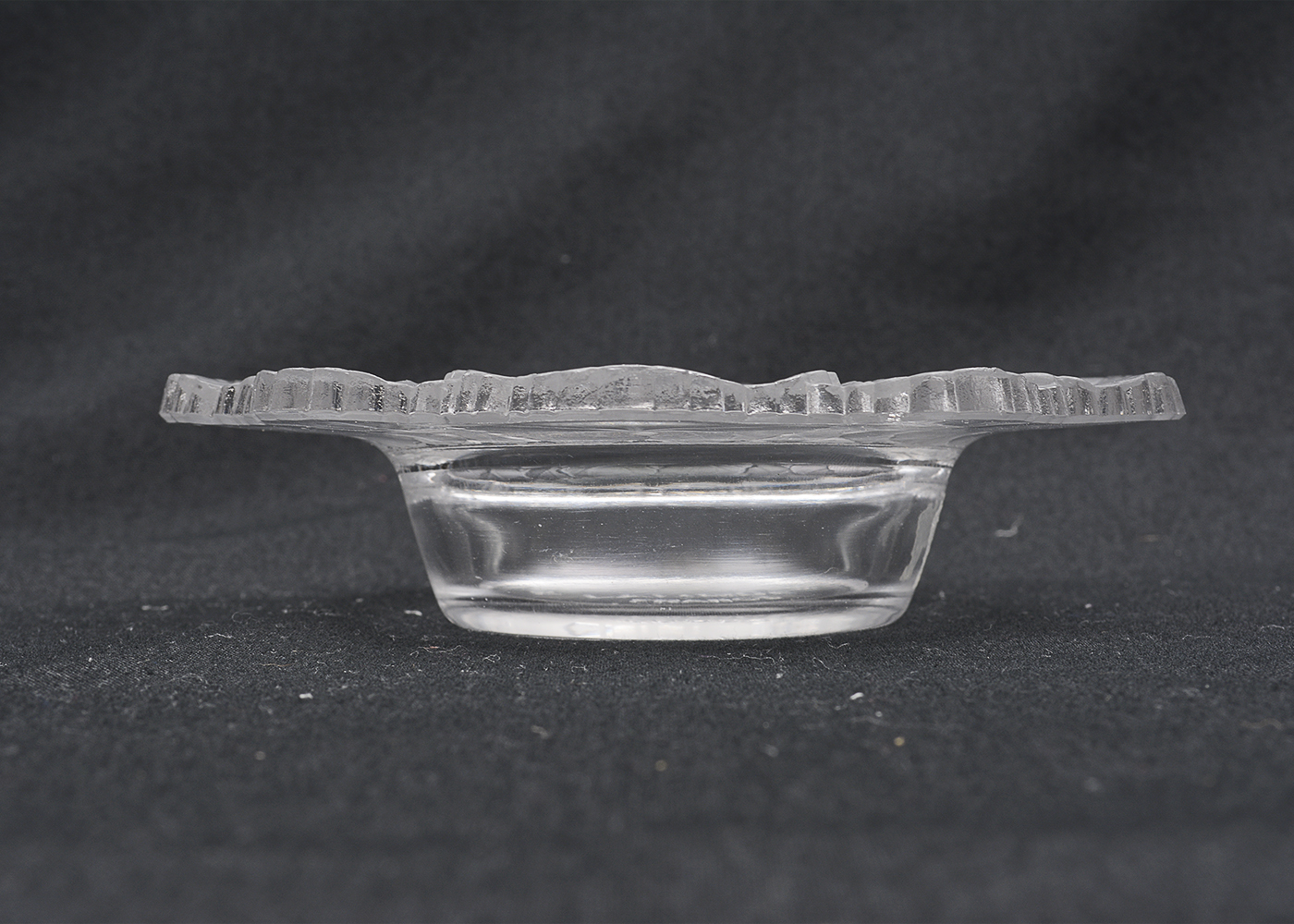 Vintage Lalique Crystal "Honfleur" Advertising Ash Receiver