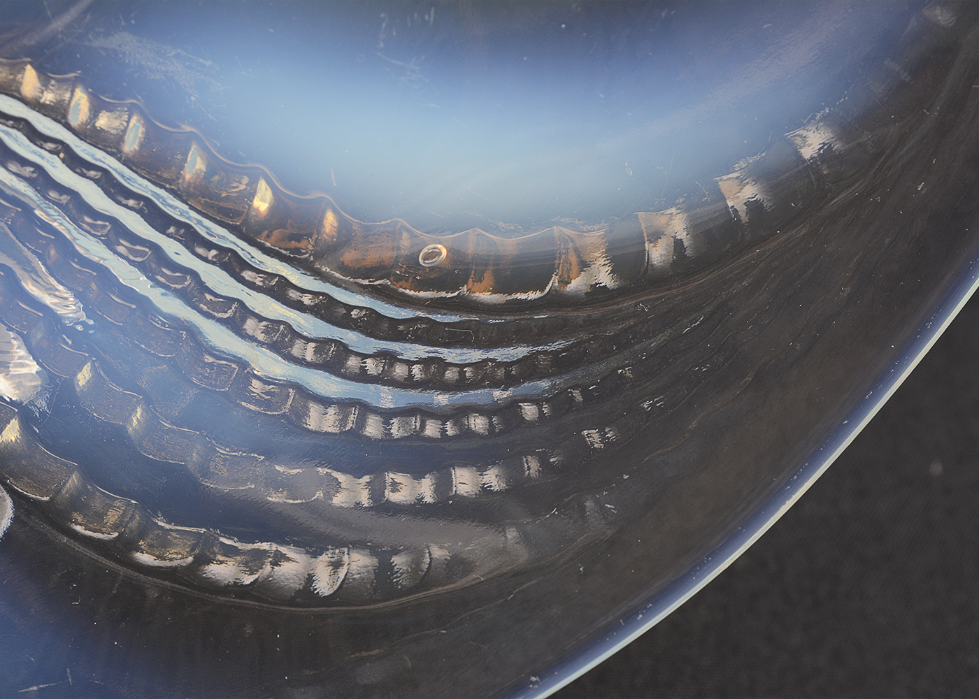 1930s R. Lalique Opalescent "Fleurons" Opalescent Glass Plate