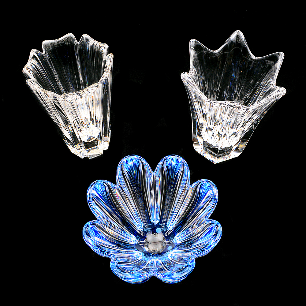 Orrefors Swedish Crystal Vases