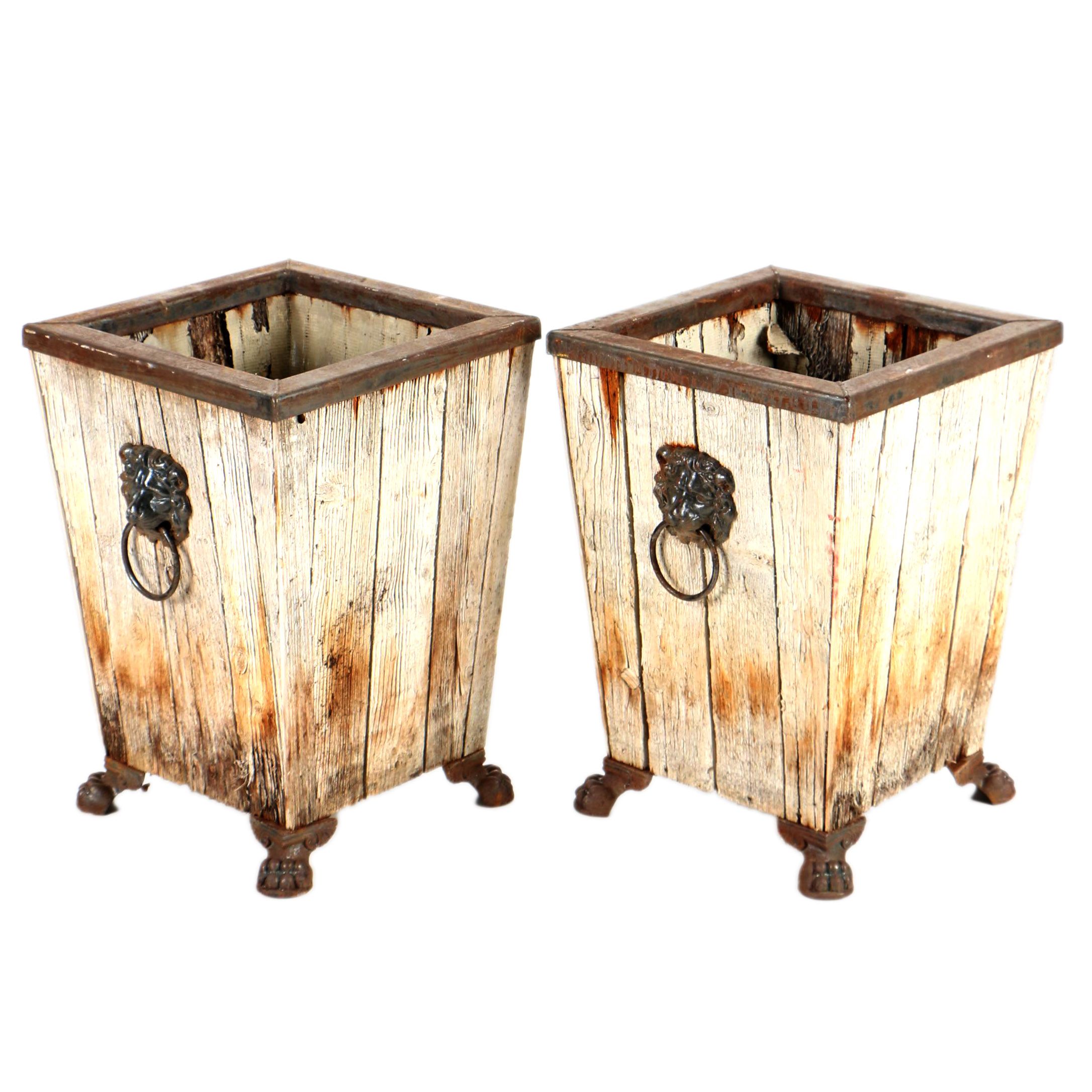 Figural Lion Head Planters