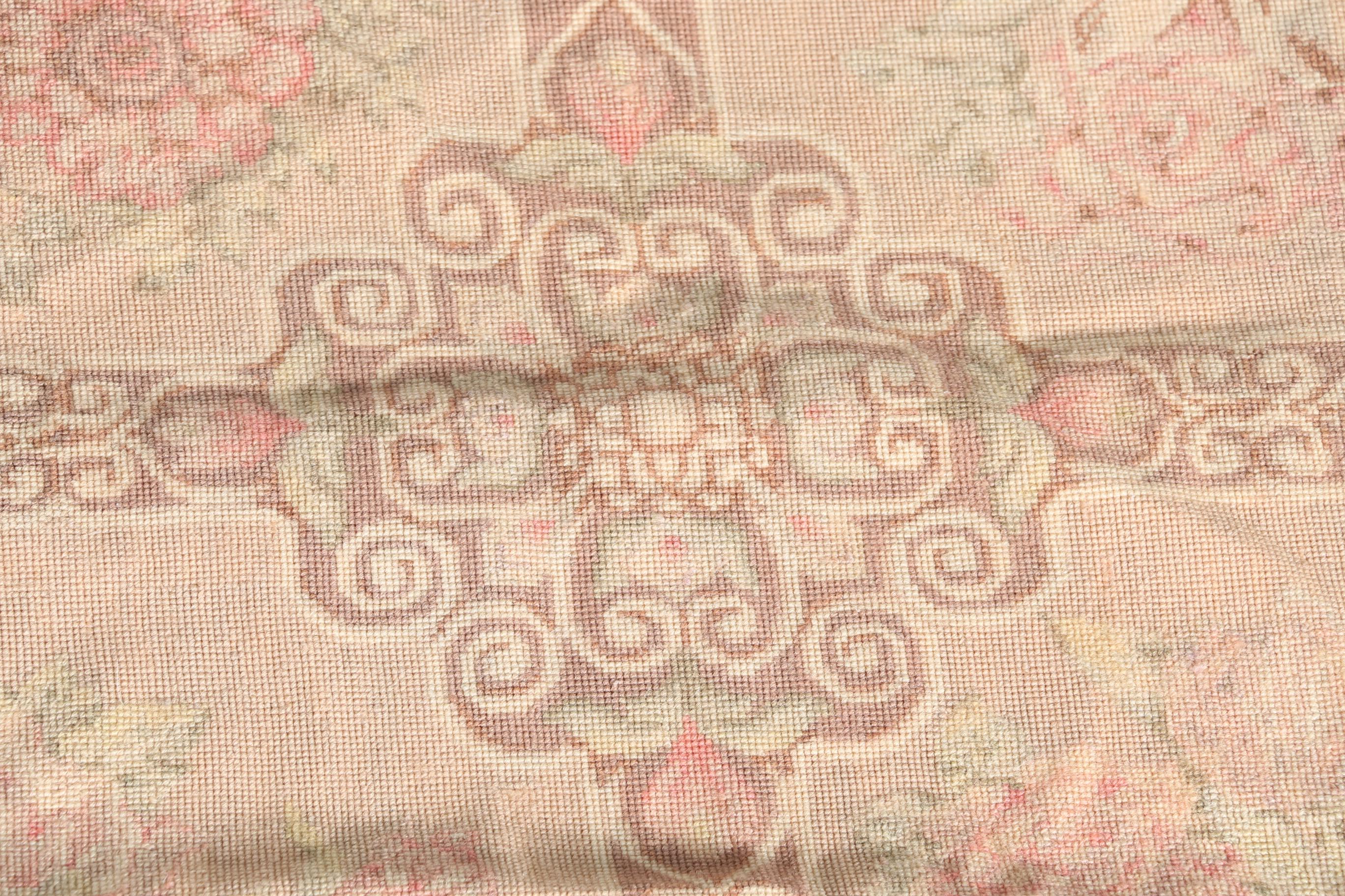 Handmade Needlepoint Aubusson-Style Area Rug