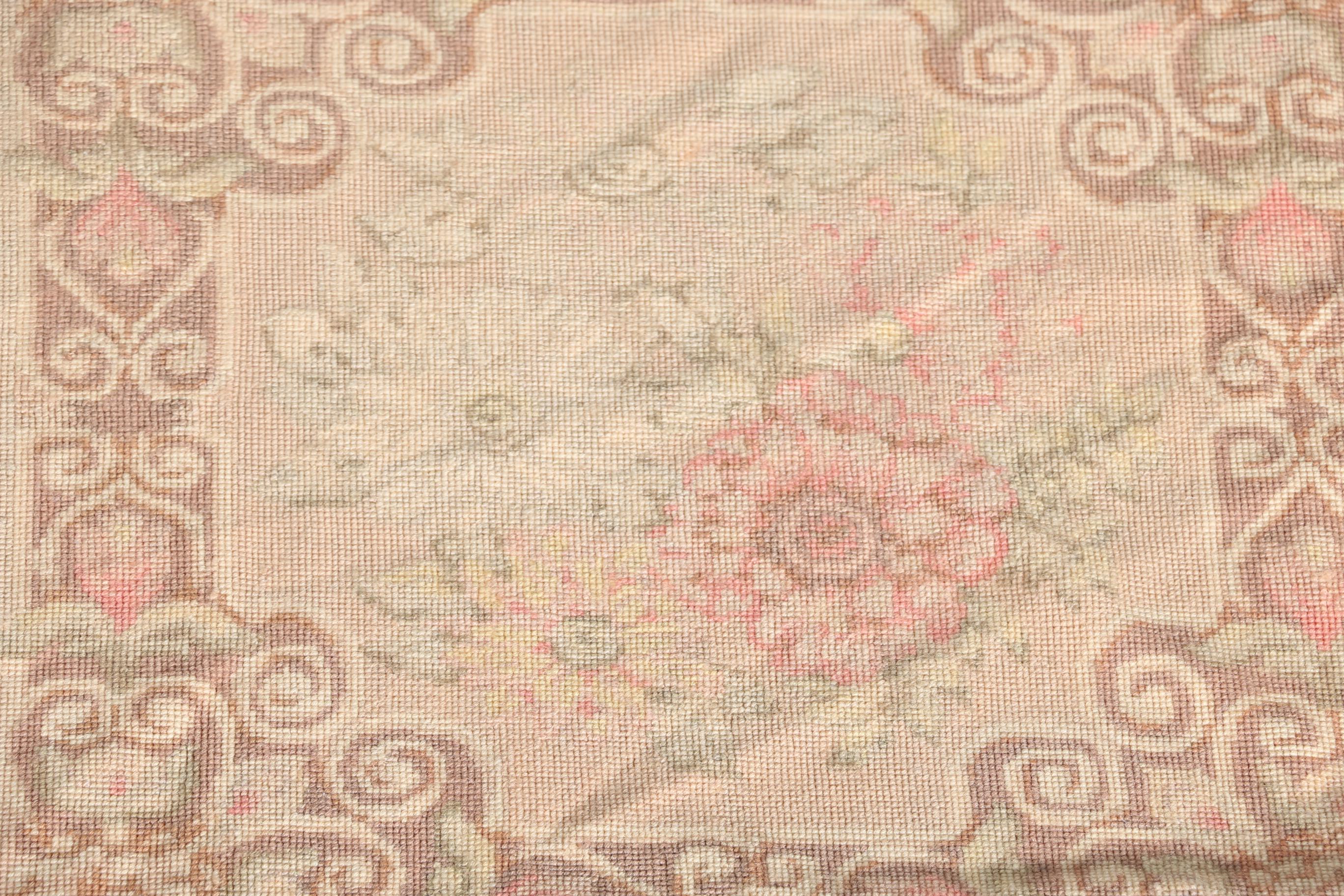 Handmade Needlepoint Aubusson-Style Area Rug