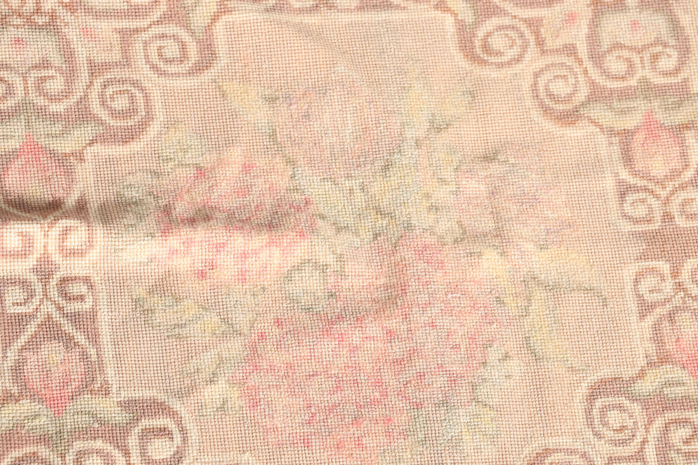 Handmade Needlepoint Aubusson-Style Area Rug