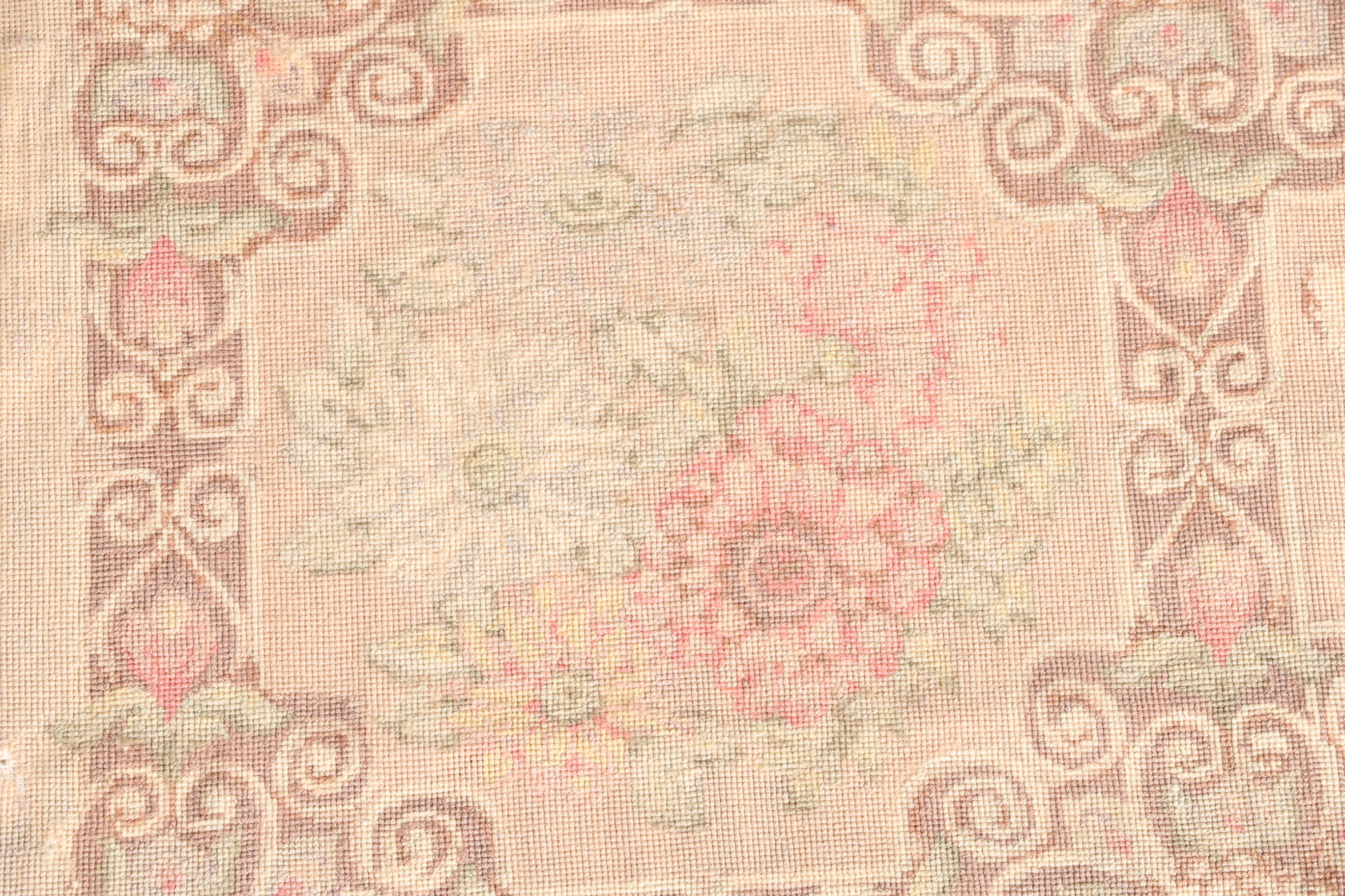 Handmade Needlepoint Aubusson-Style Area Rug