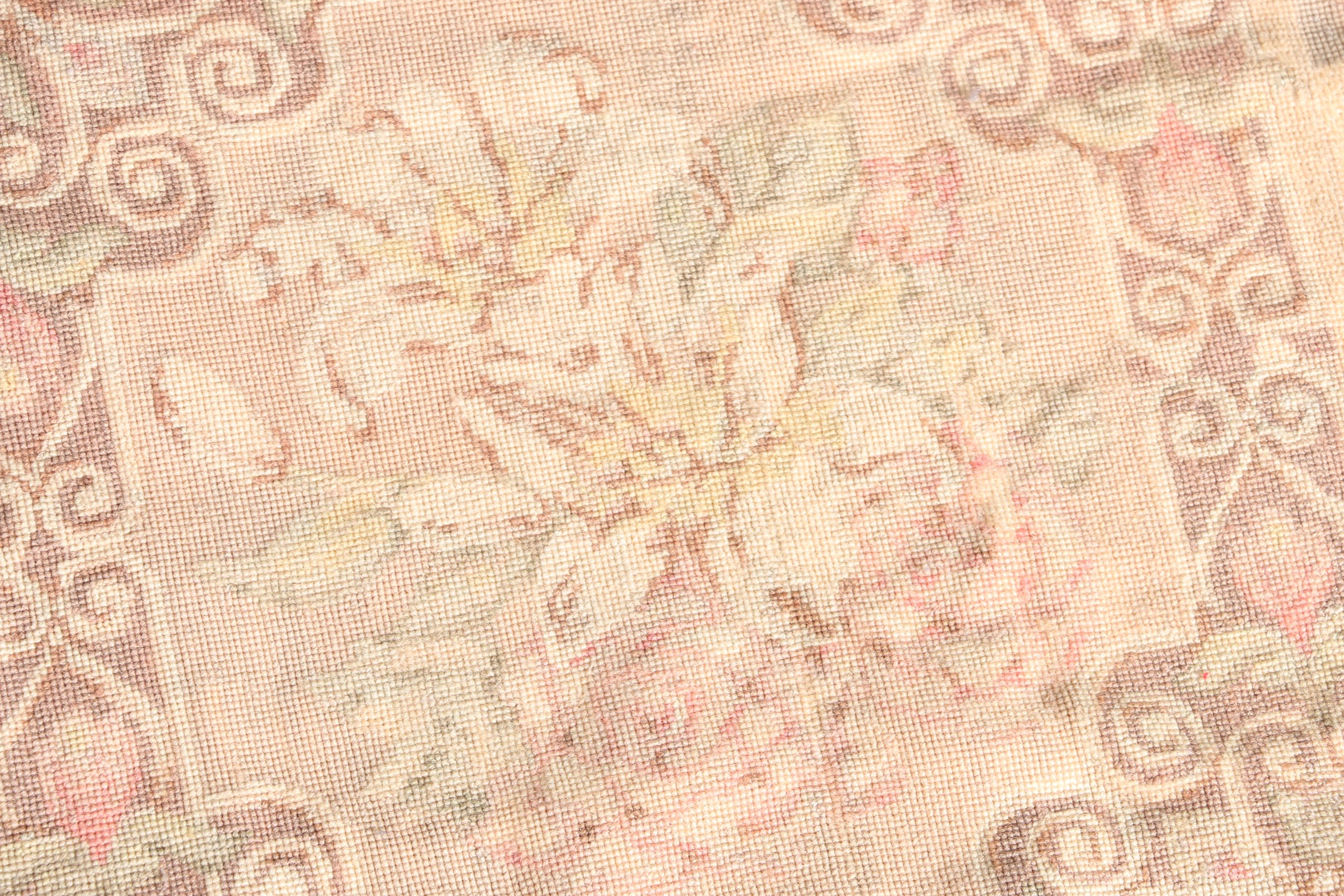 Handmade Needlepoint Aubusson-Style Area Rug