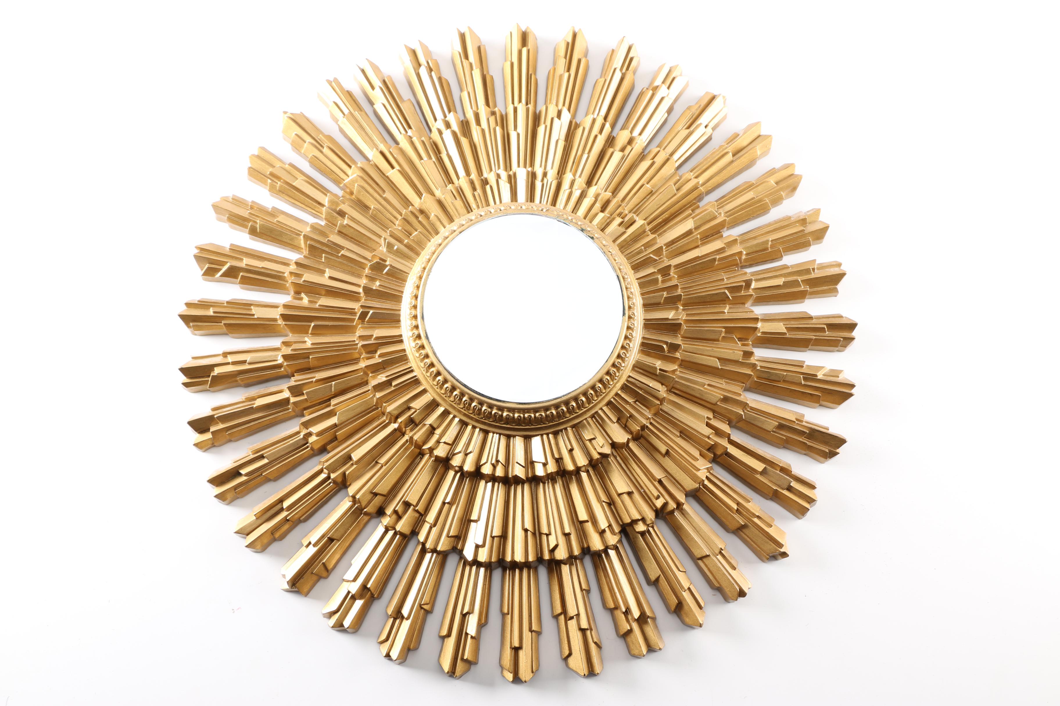 Art Deco Inspired Sunburst Wall Mirror