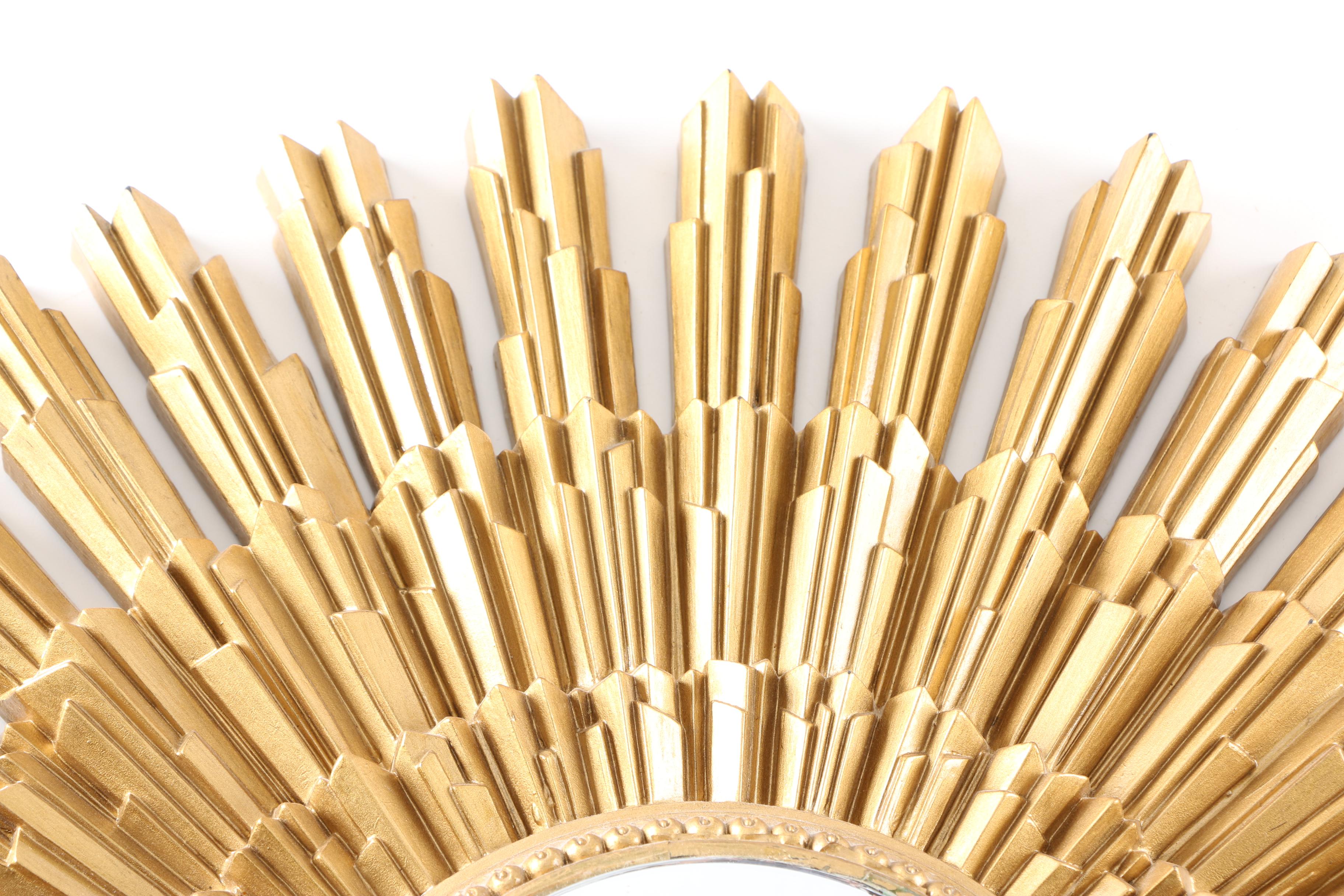 Art Deco Inspired Sunburst Wall Mirror