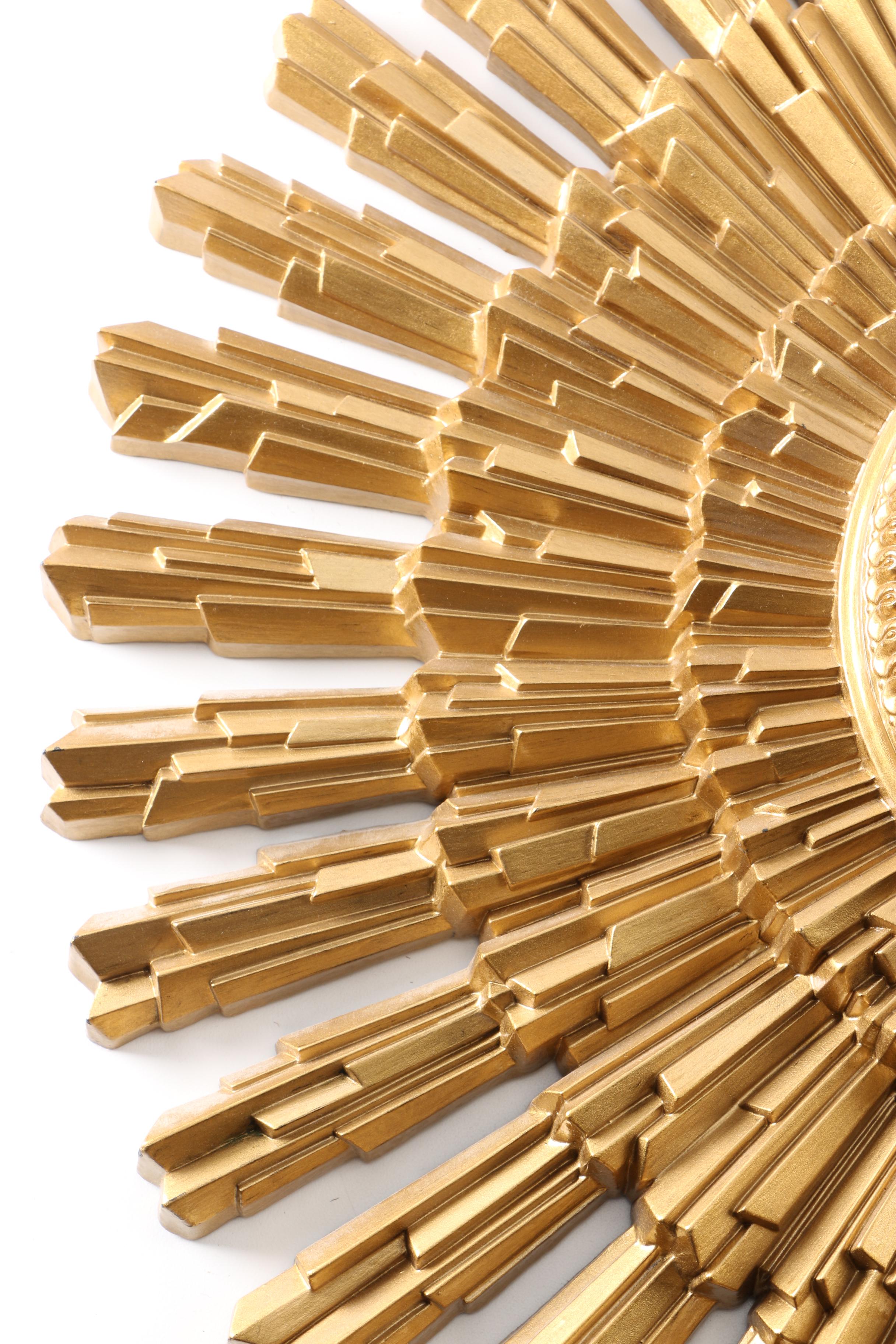 Art Deco Inspired Sunburst Wall Mirror